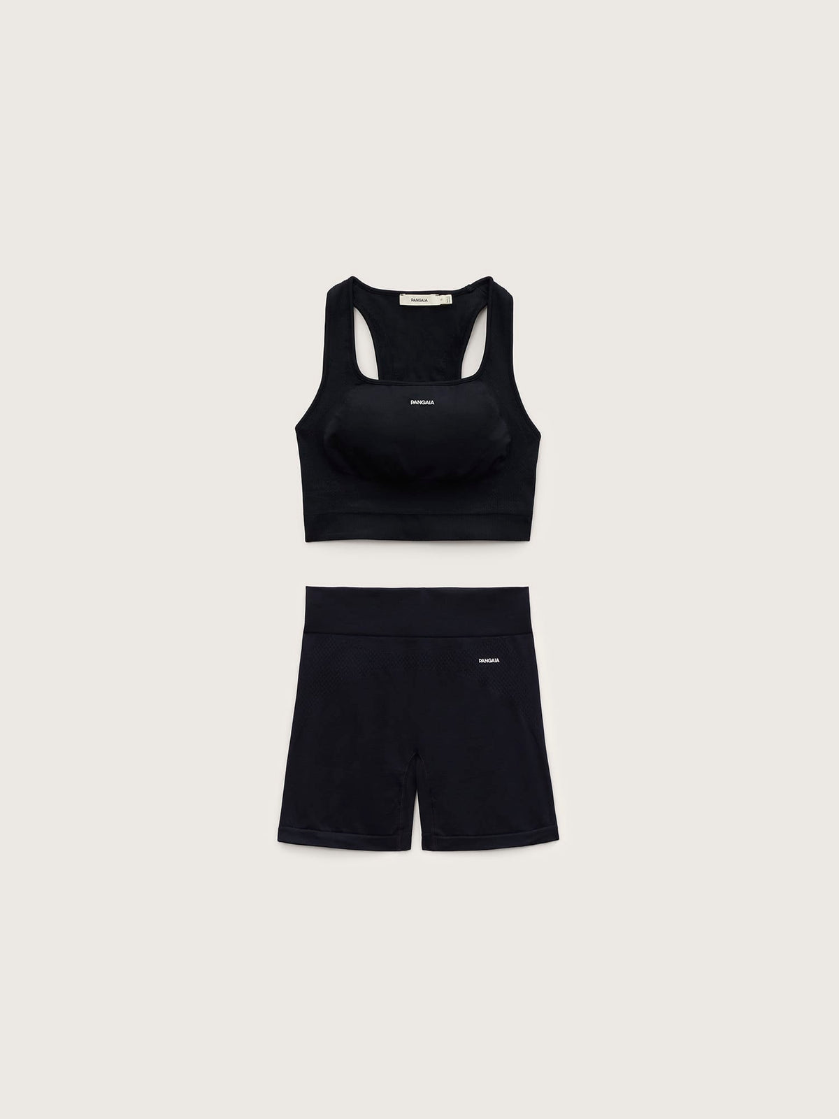 Womens Bio-Based Tank Top and Cycle Shorts Set—Black