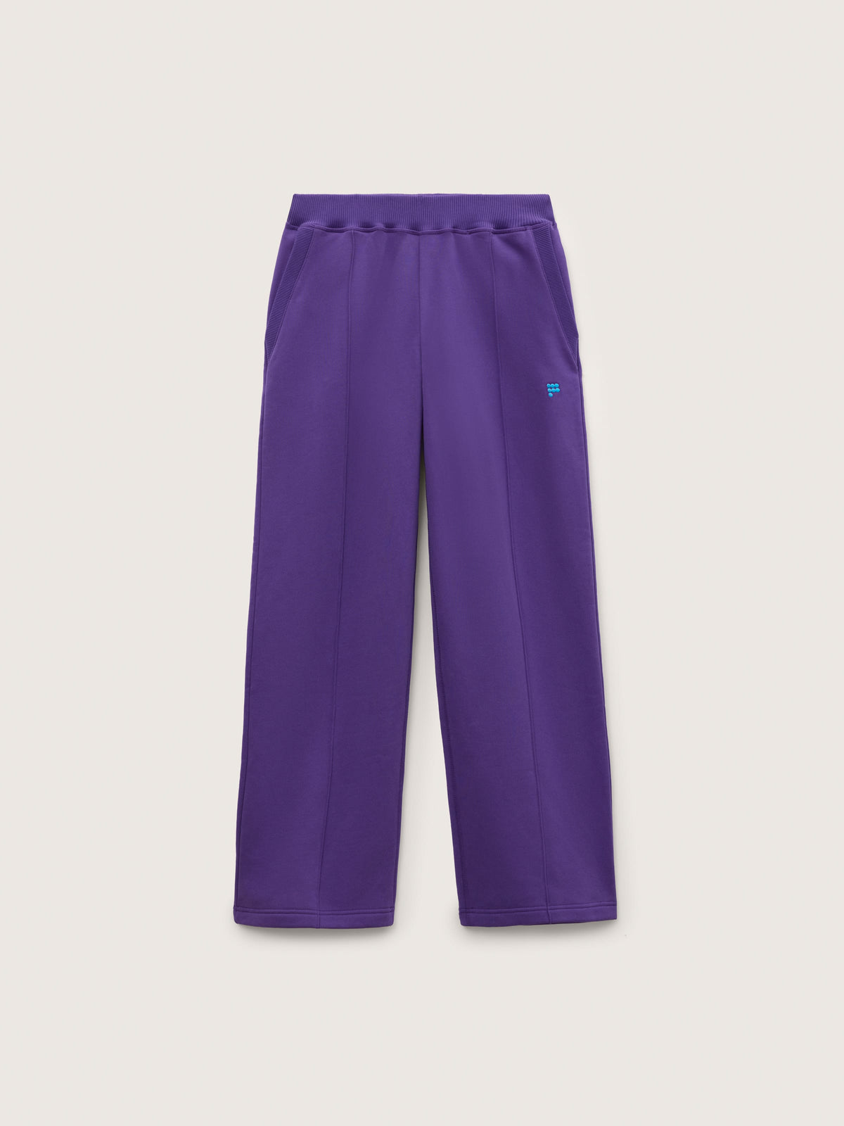 Womens Heavyweight Logo Straight Leg Track Pants—Velvet Dusk