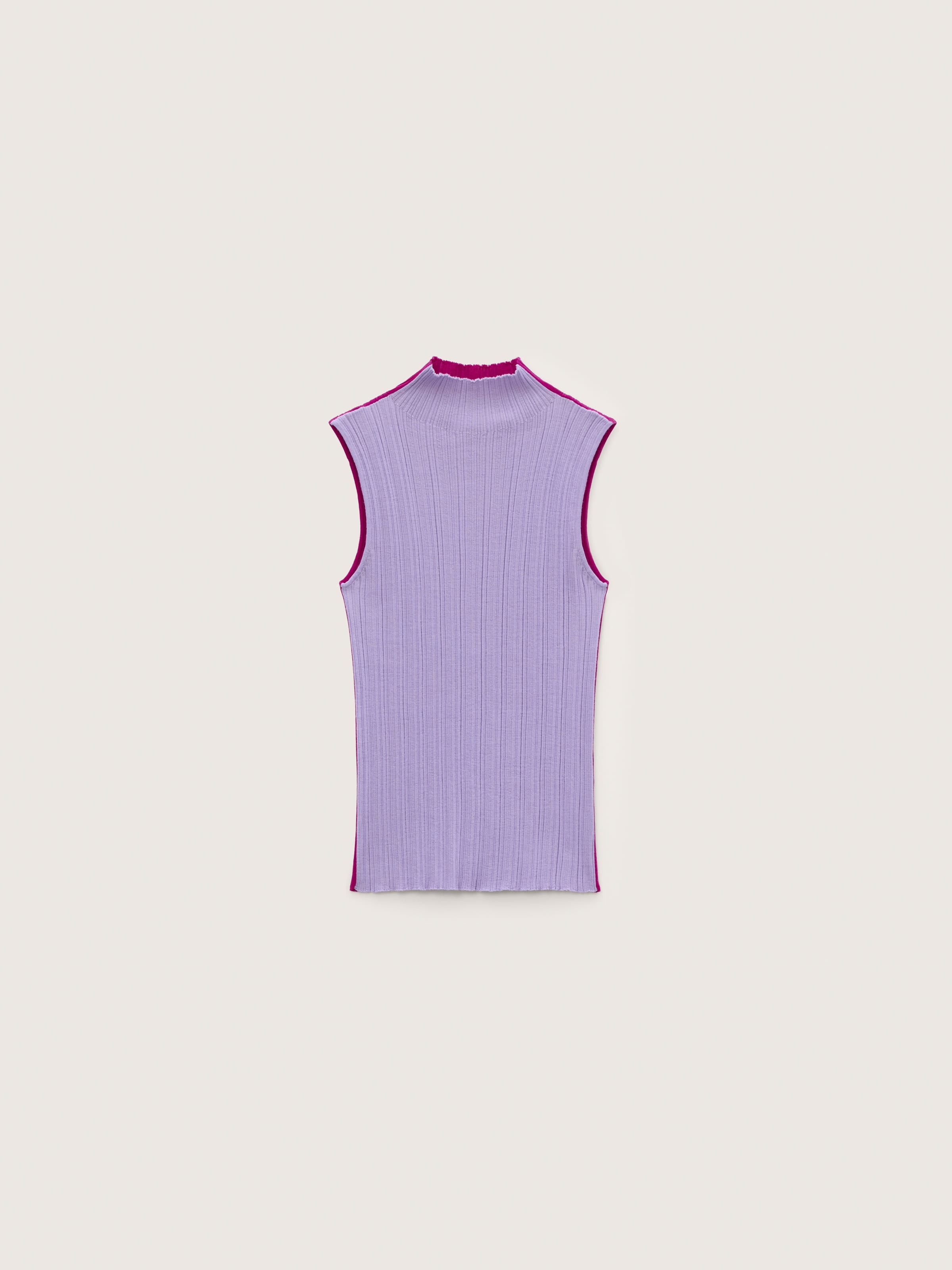 Womens Merino Wool Sleeveless Top—Lavender Haze