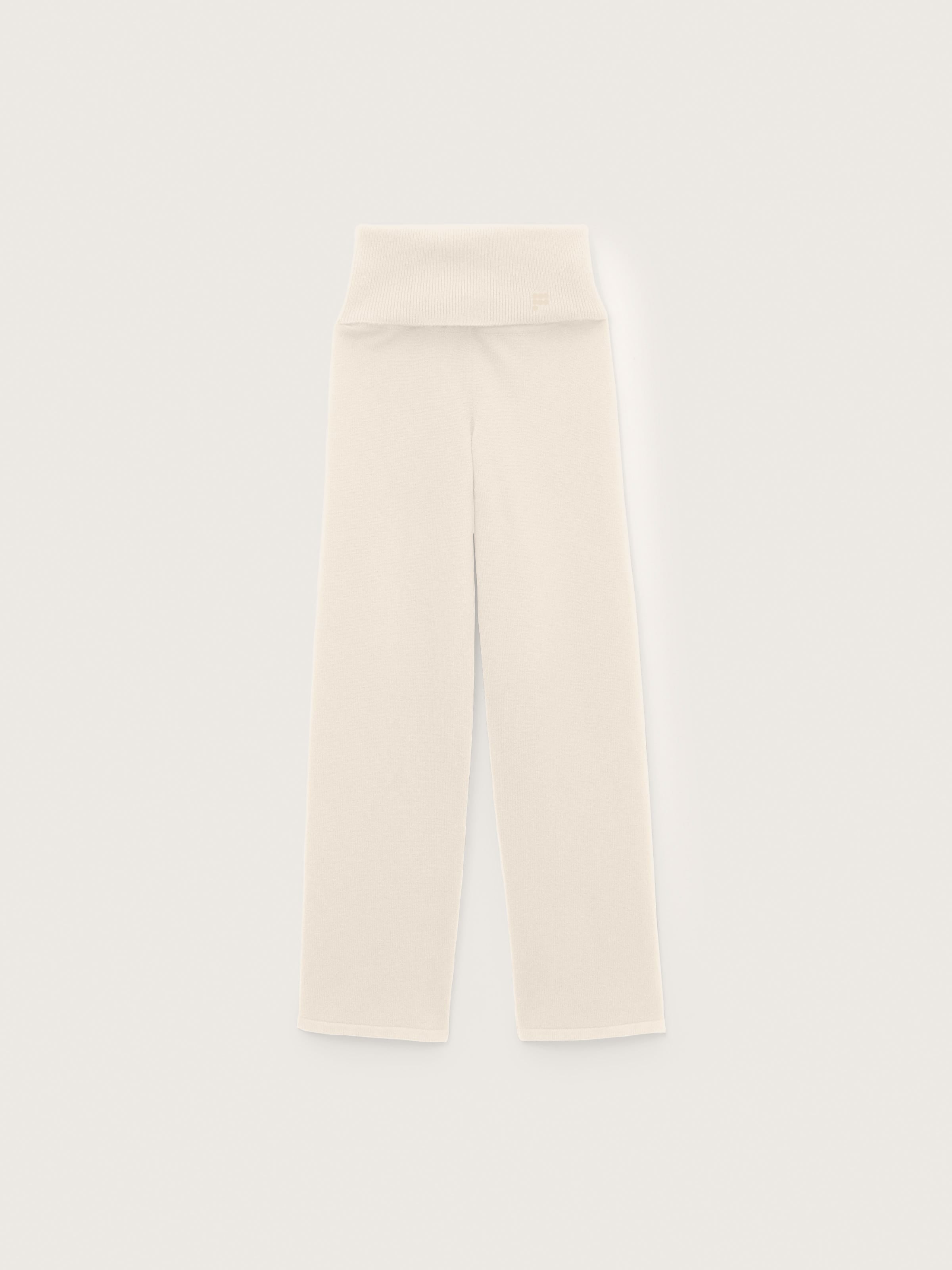 Womens Cashmere and Merino Wool Blend Straight Leg Trousers—Soft Void