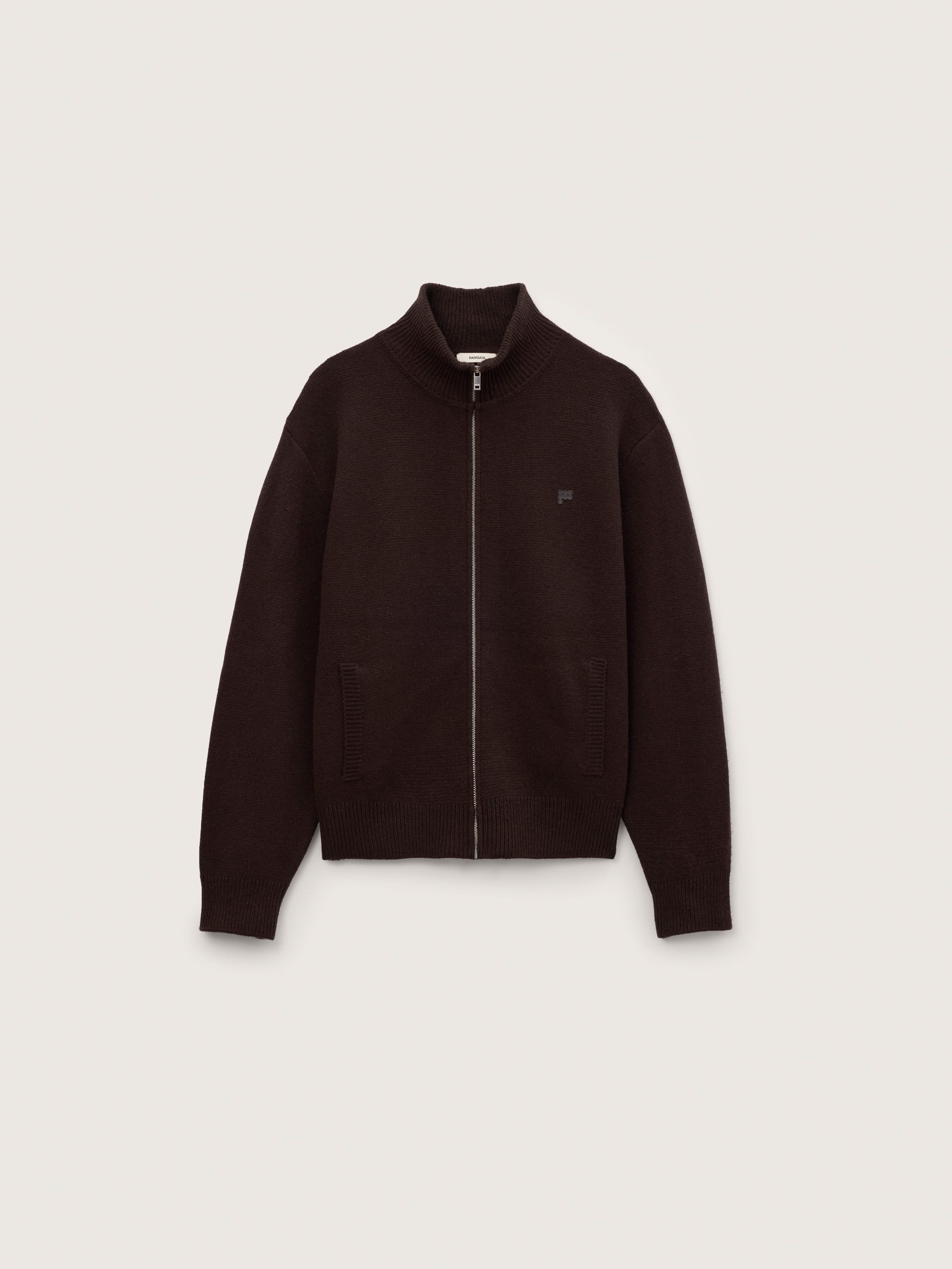 Mens Cashmere Zip Up Sweatshirt—Obsidian Core