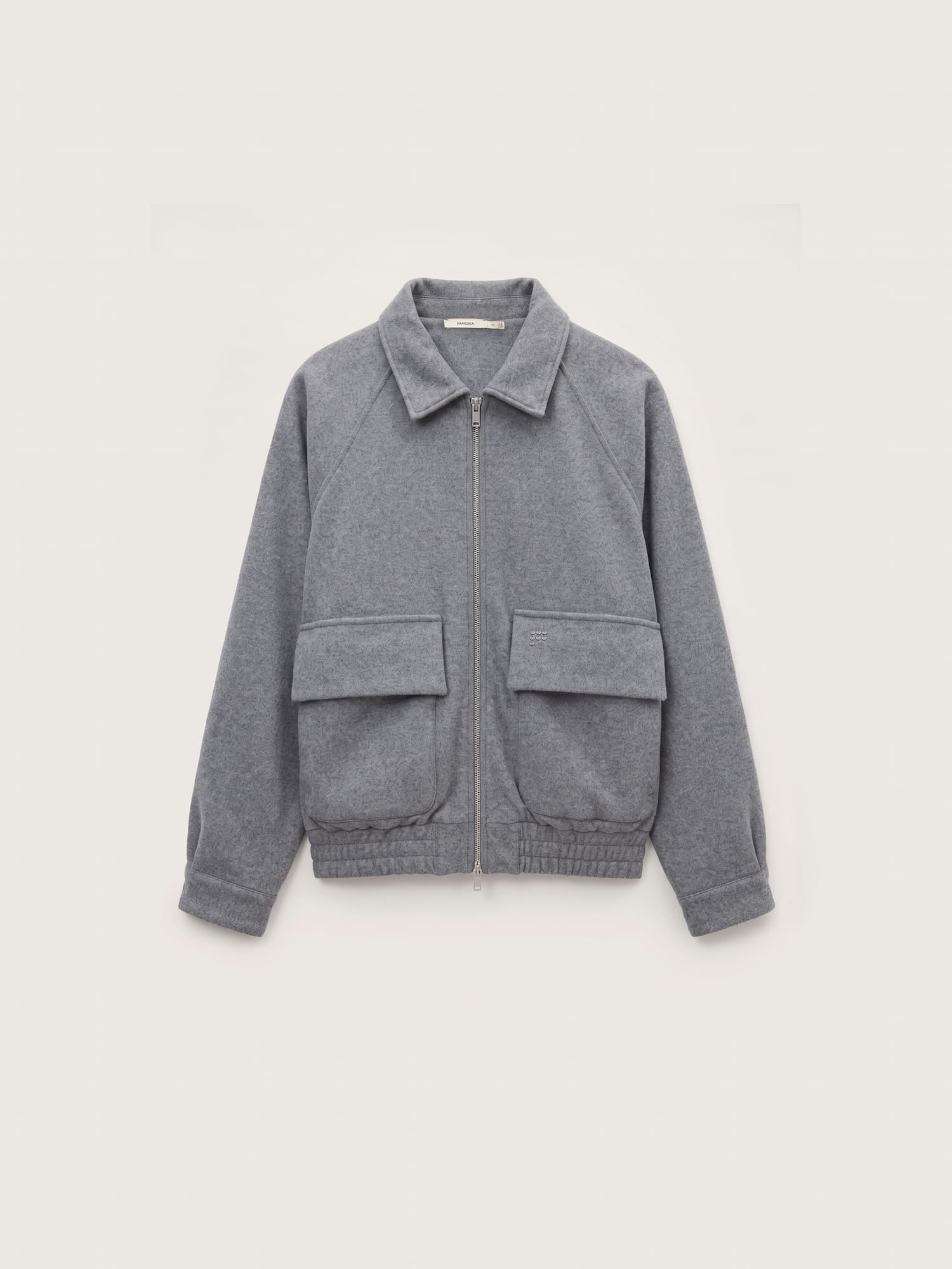 Mens Wool Jersey ZIp Up Jacket—Grey Marl