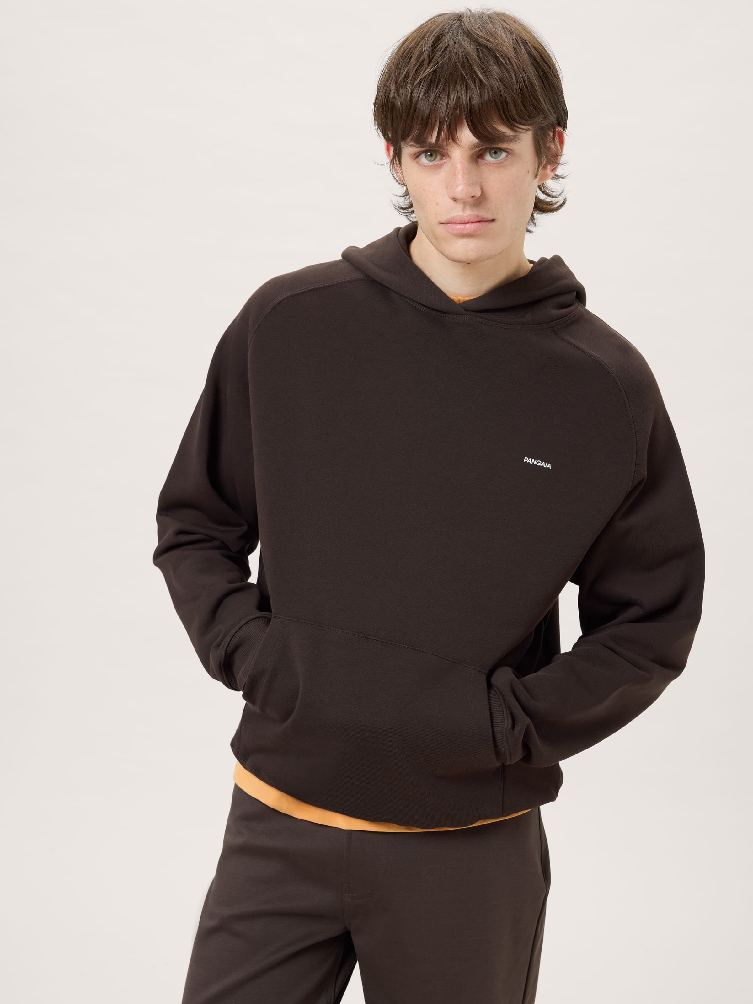 Mens Midweight Logo Hoodie—Obsidian Core