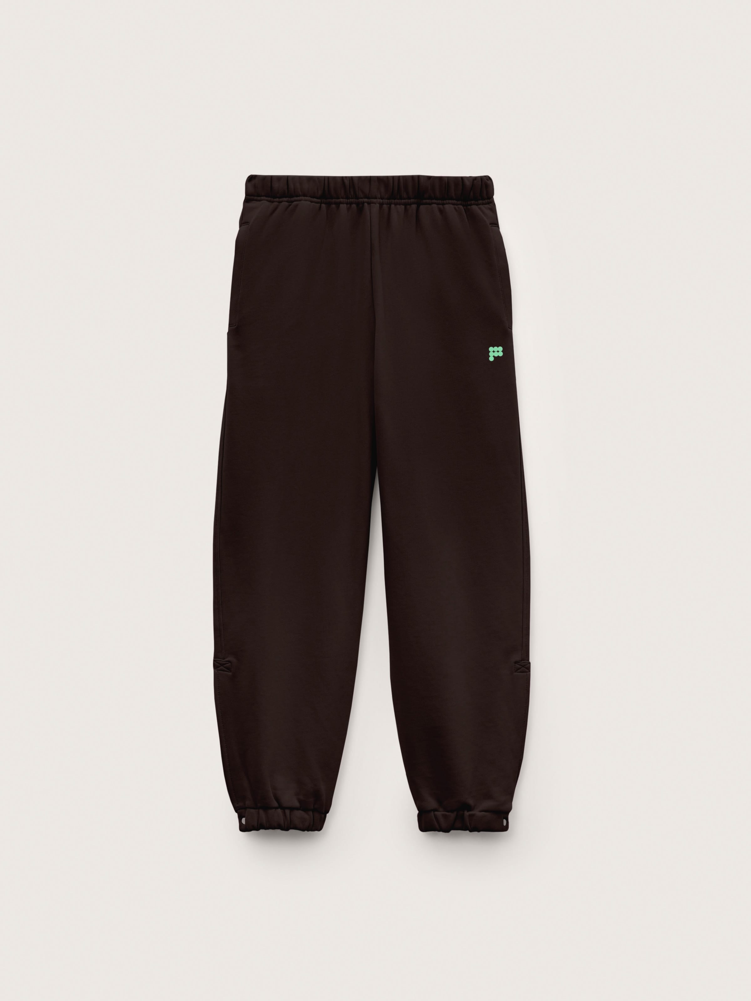 Womens Midweight Logo Track Pants—Obsidian Core