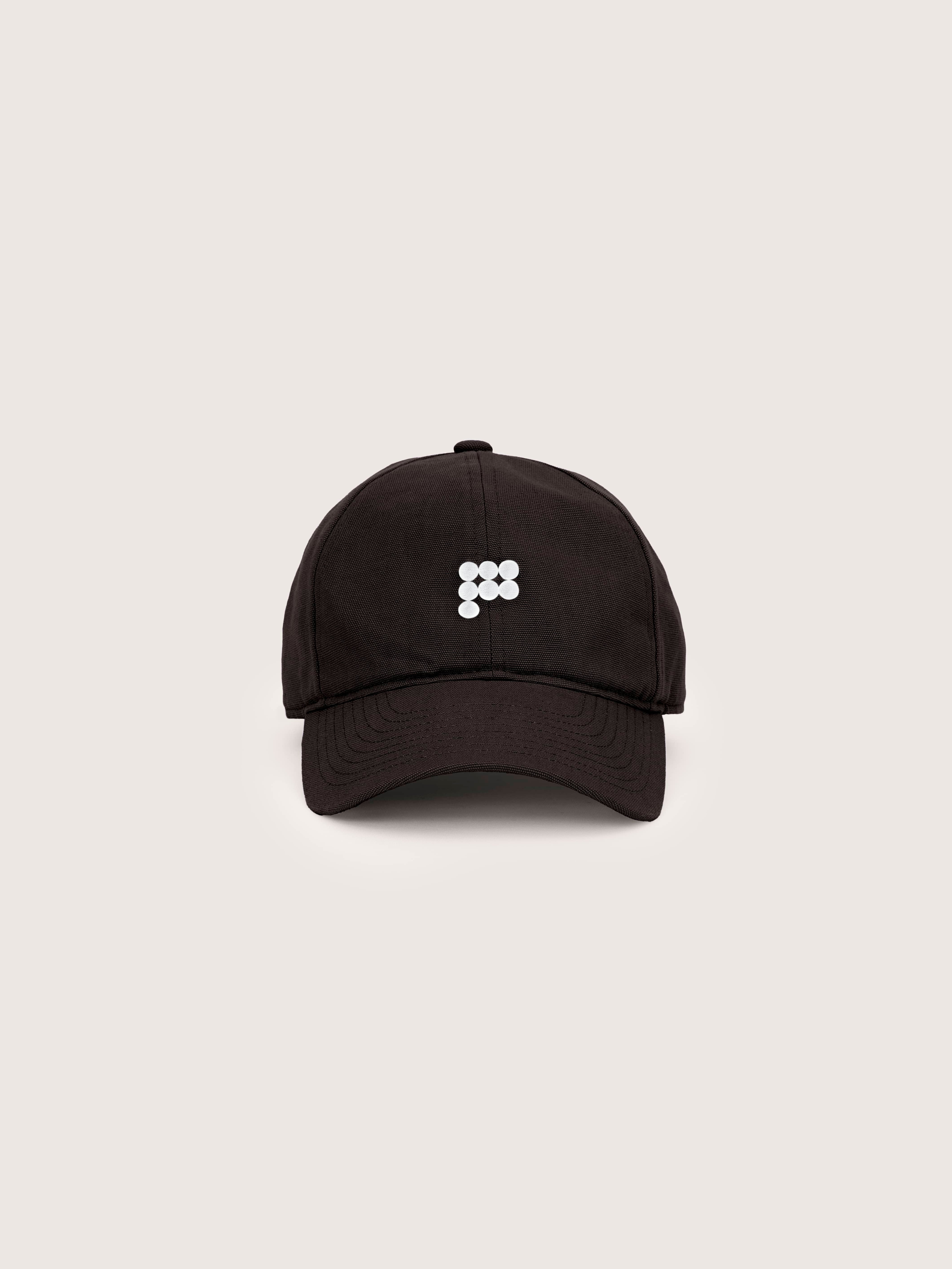 Organic Cotton Cap '7 Circle P' Logo—Obsidian Core