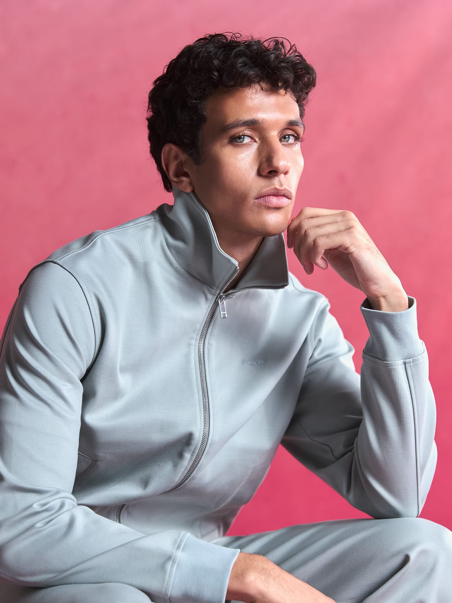 Mens Heavyweight Interlock Jacket—Silent Stone