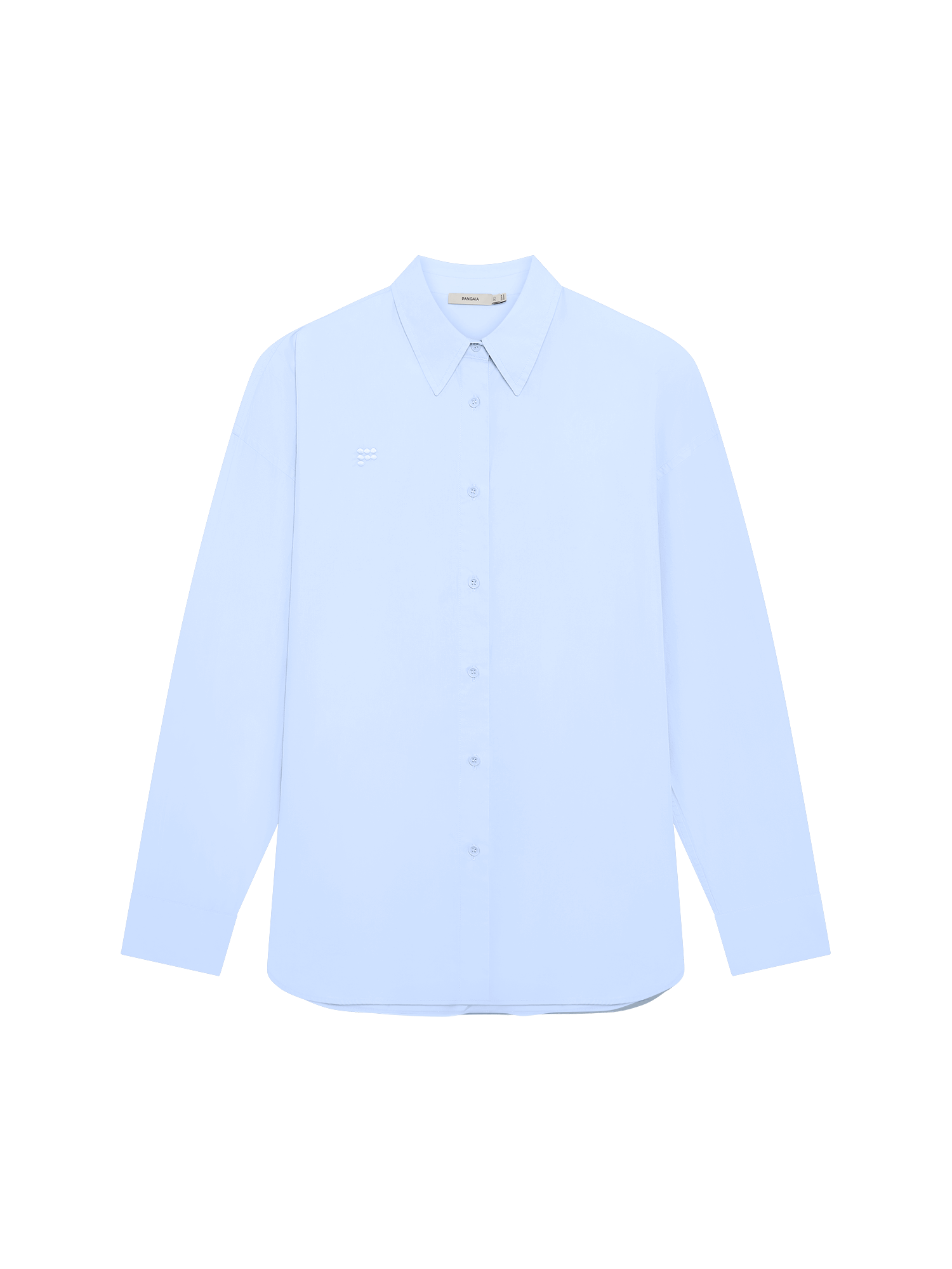 Womens Cotton Poplin Overshirt—Wildflower Blue