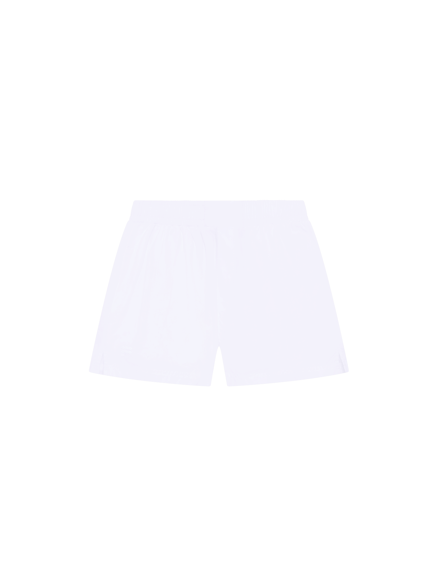 Womens Cotton Poplin Shorts—Off-White