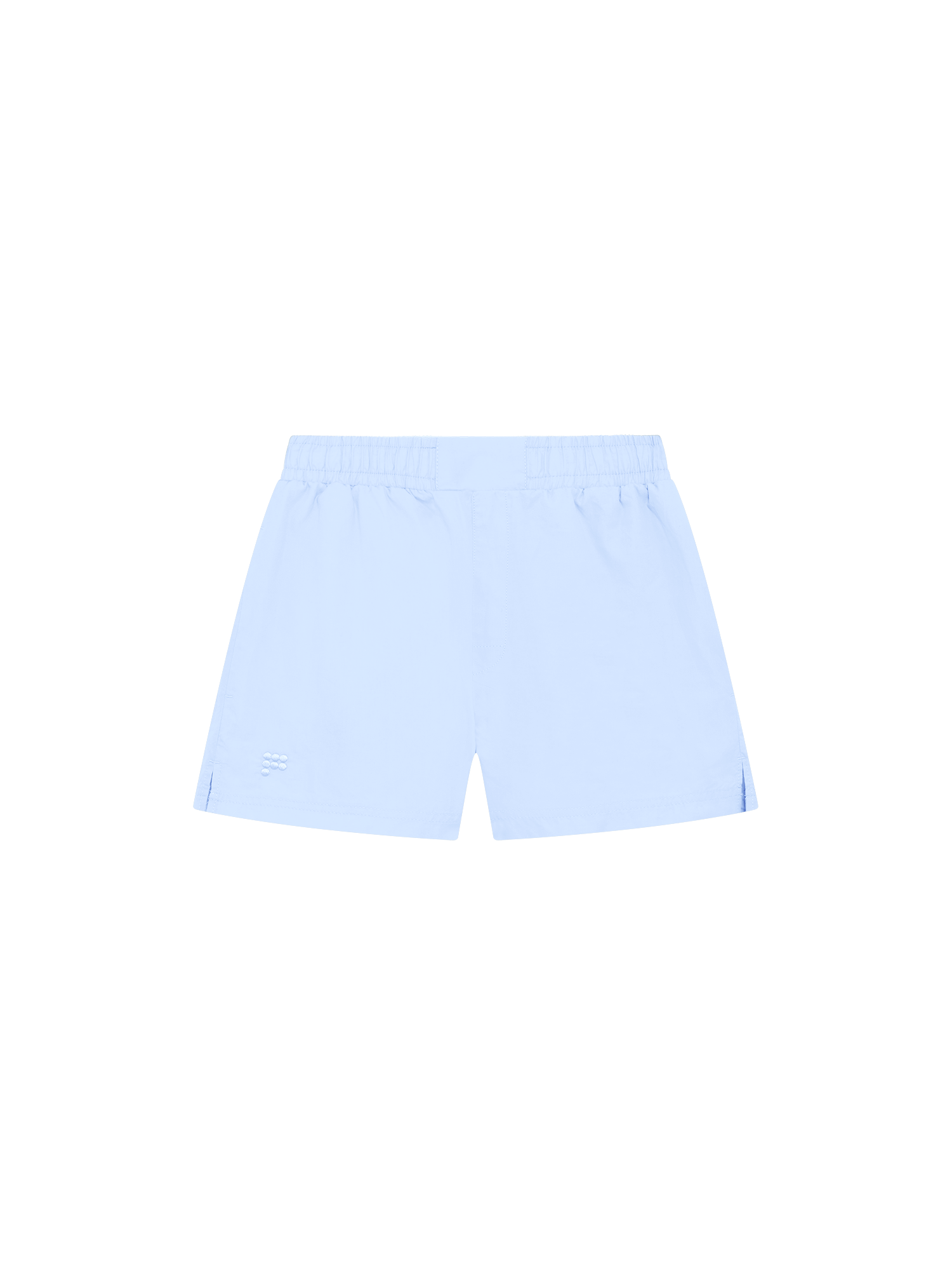 Womens Cotton Poplin Shorts—Wildflower Blue