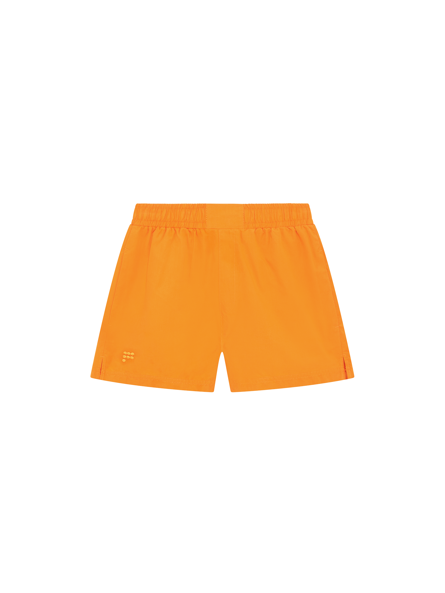 Womens Cotton Poplin Shorts—Saffron Orange