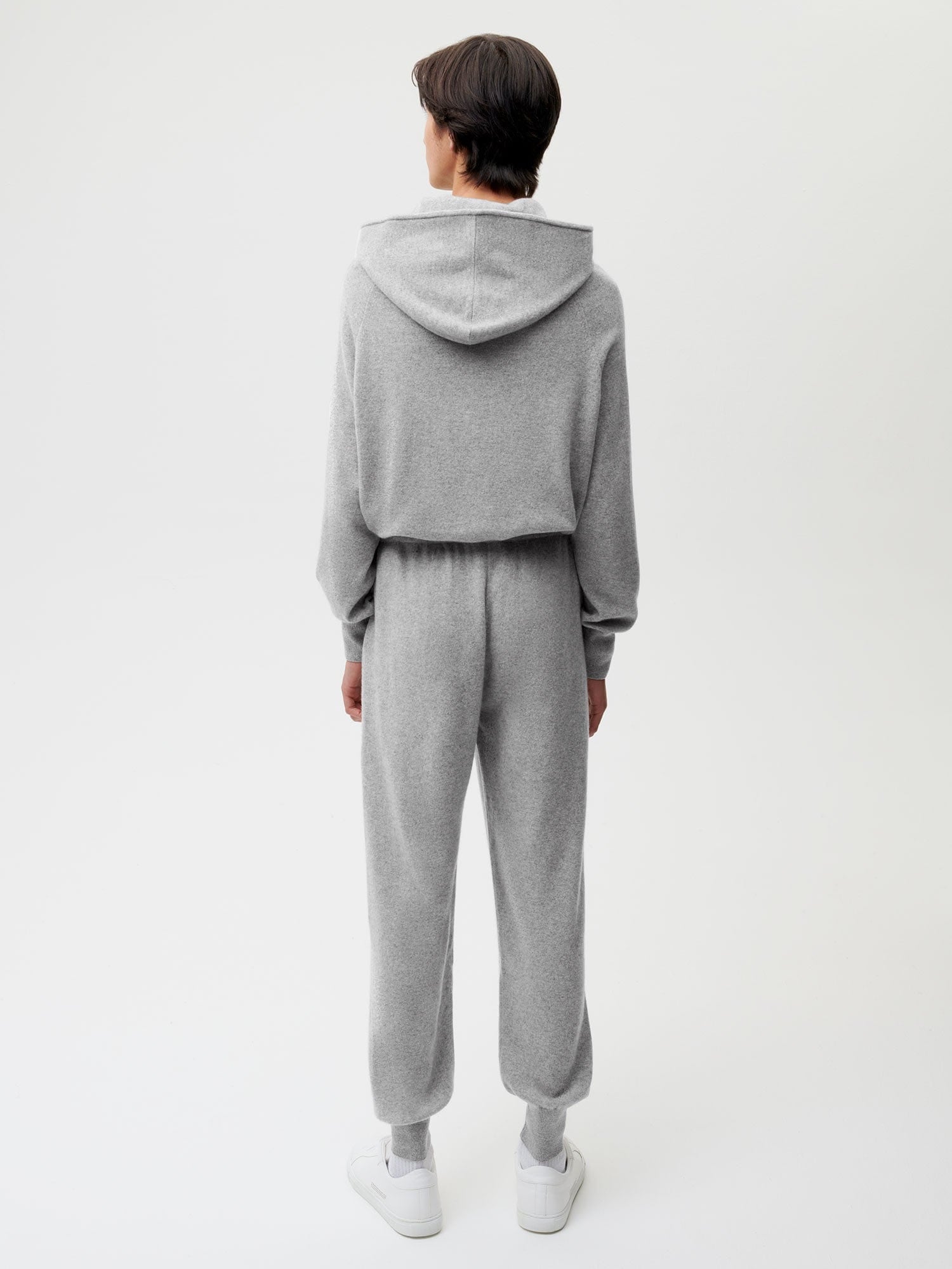 Cashmere Track Pants Pale Grey Melange Male