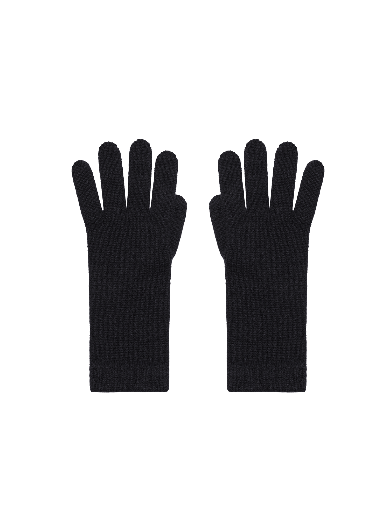 Cashmere Short Cuff Gloves—black