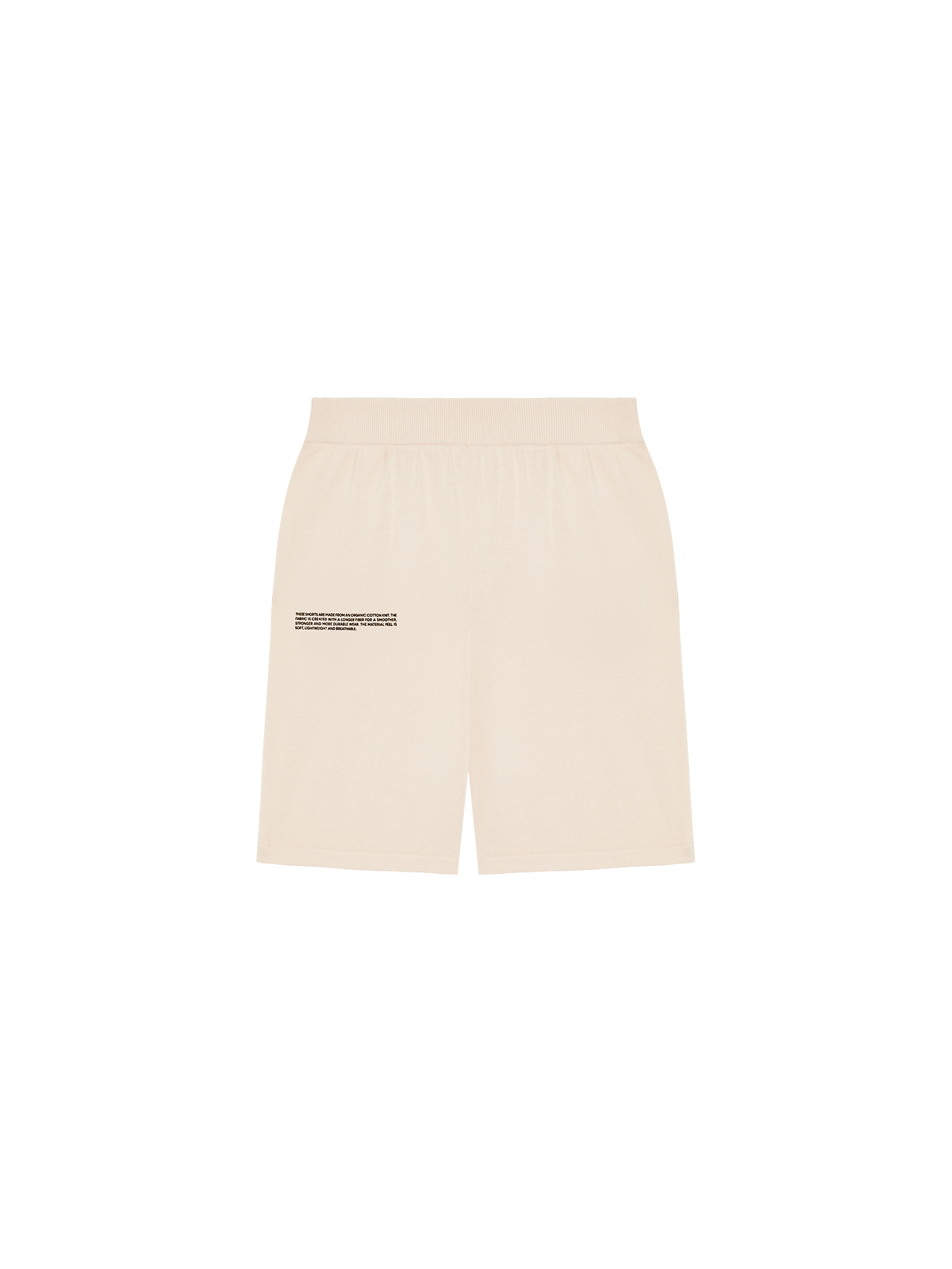 Cream Pima cotton jersey shorts packshot, relaxed fit, elasticated waist, soft lounge wear