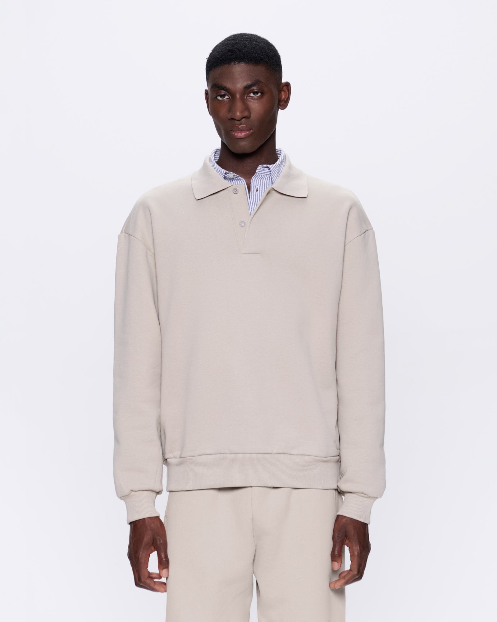 DNA_POLO_NECK_SWEATSHIRT_STONE_MENS_FRONT