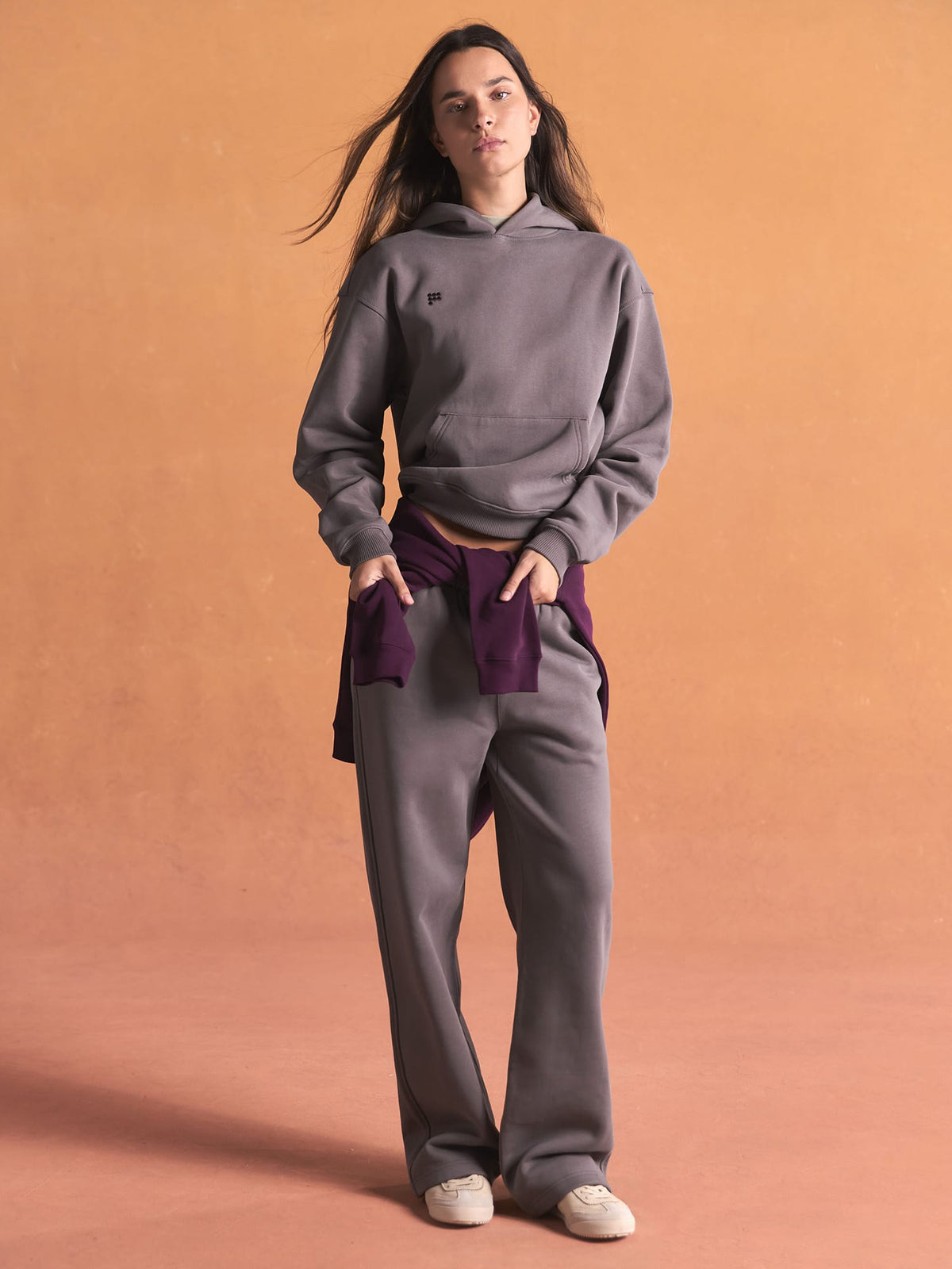 Womens Heavyweight Straight Leg Track Pants—Slate Escape