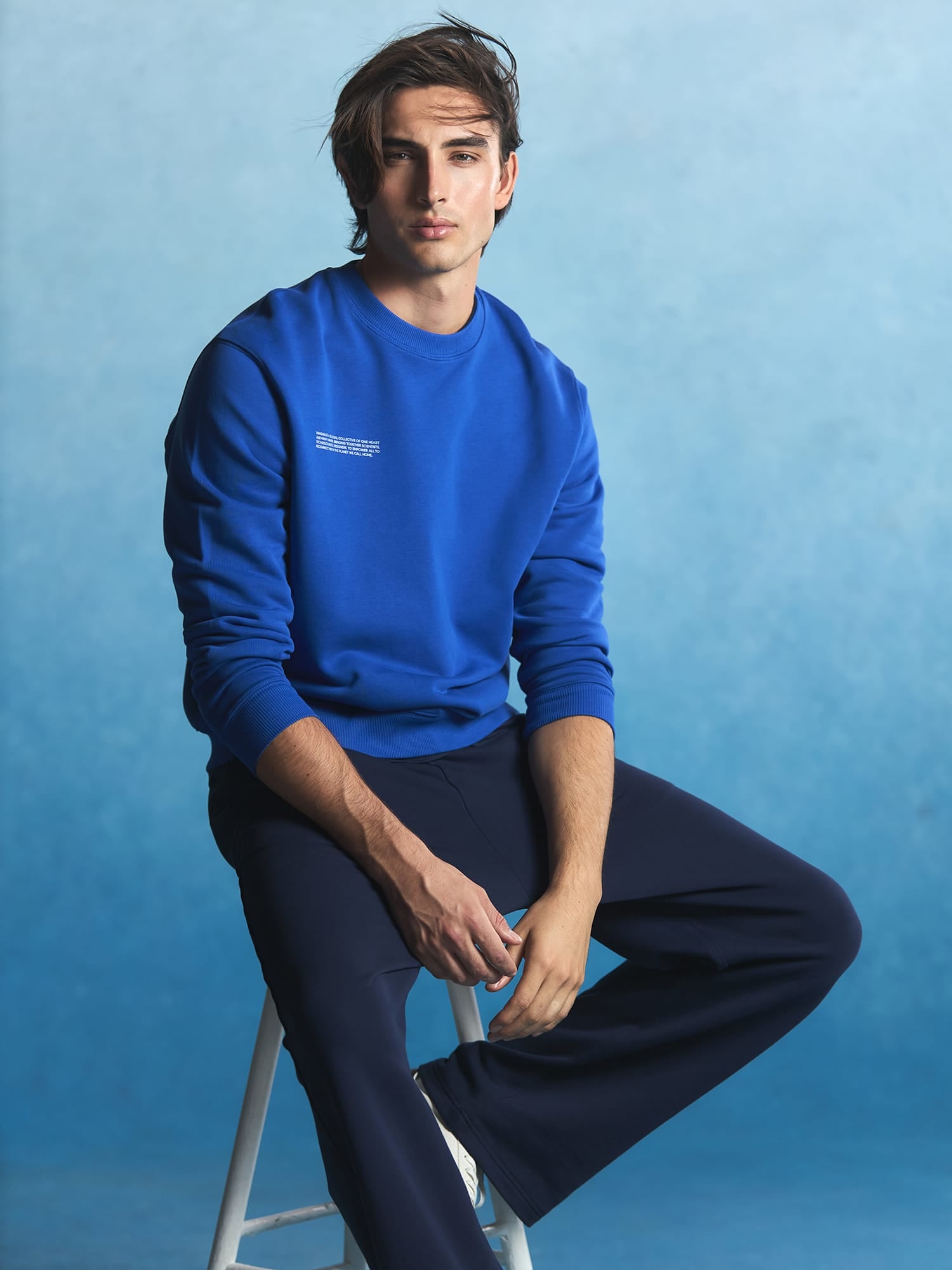 Mens Midweight Straight Leg Track Pants—Ocean Navy