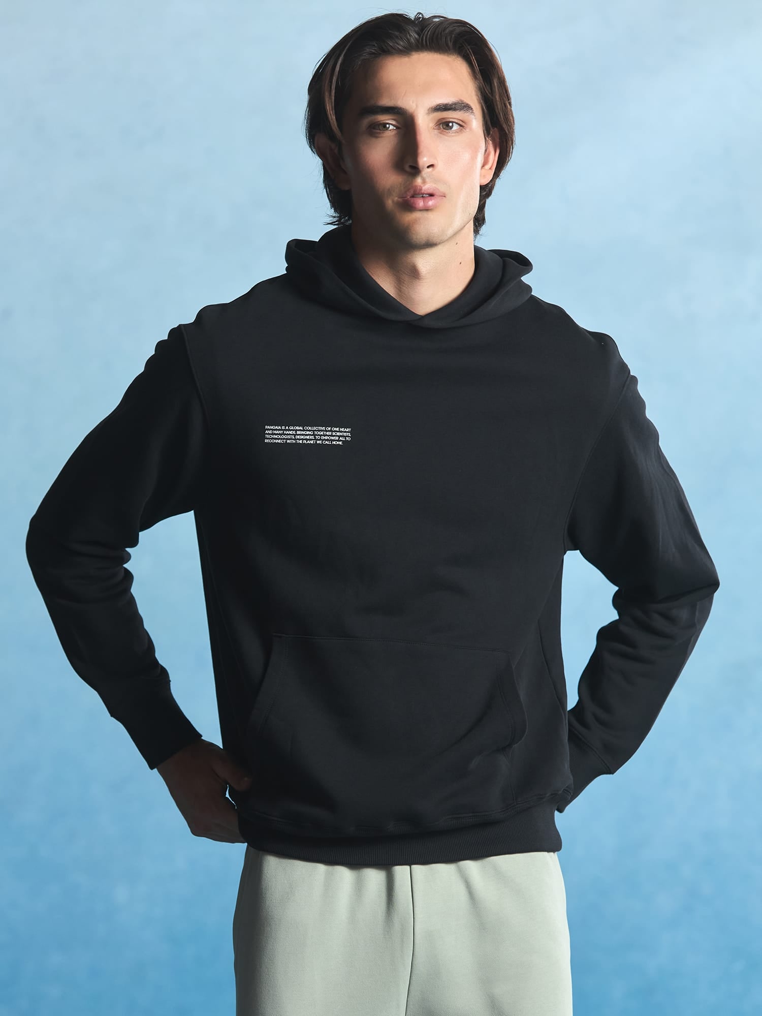 Mens Midweight Hoodie—Black