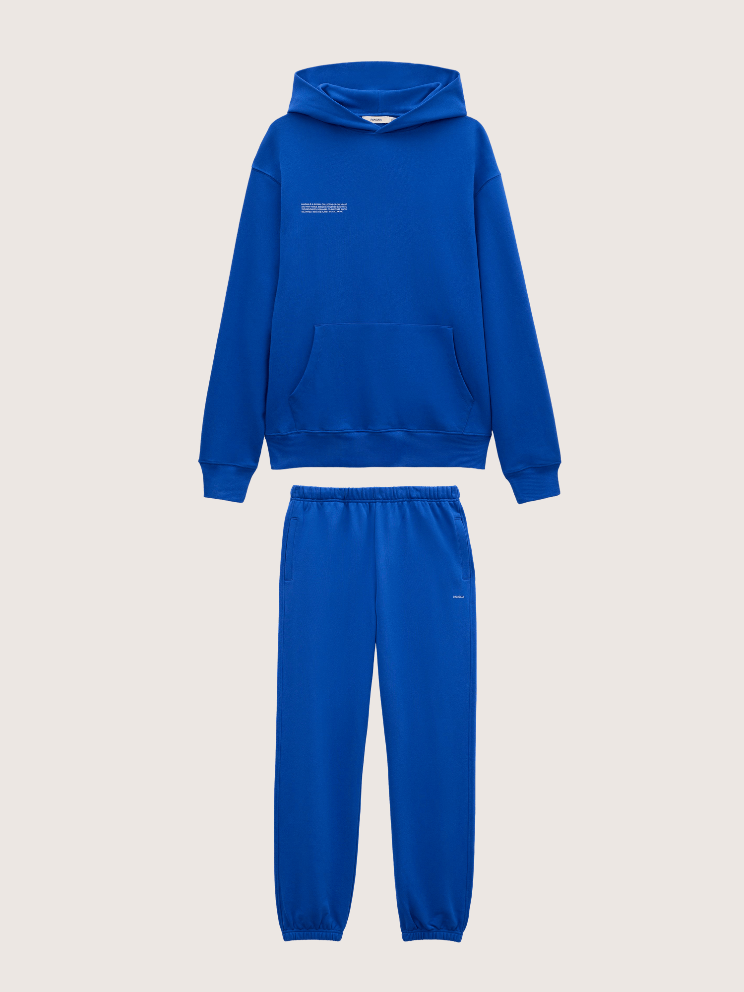 Mens Midweight Hoodie and Track Pants Set—Gaia Blue