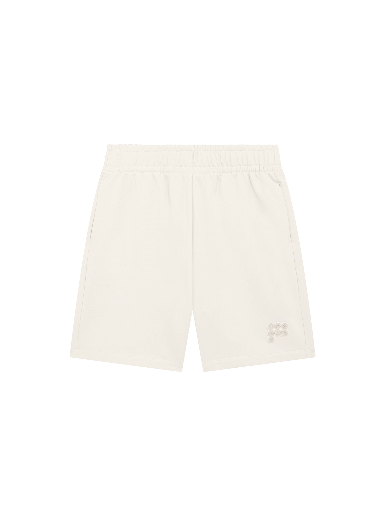 Mens Mid Length Shorts—Bone White