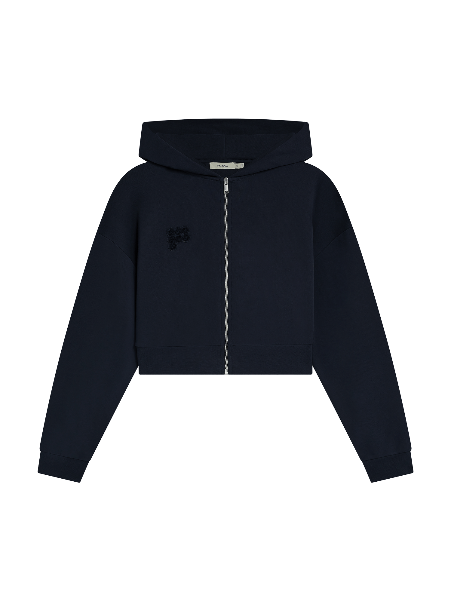 Womens Cropped Zip Up Hoodie—Midnight Navy
