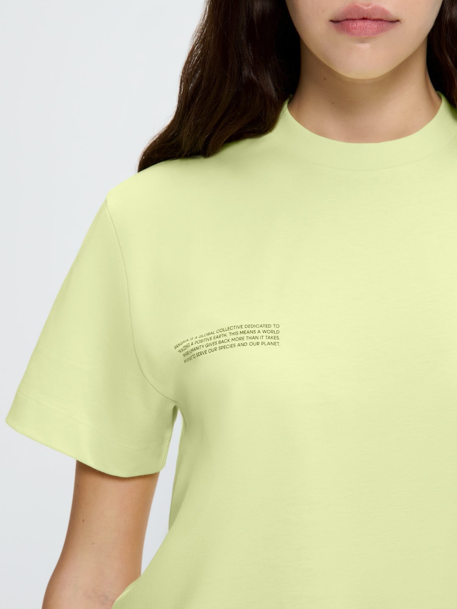 Womens Soft Lime 365 Midweight T-shirt, 100% organic cotton, oversized fit, boxy silhouette, crew neck, short sleeves, brand print