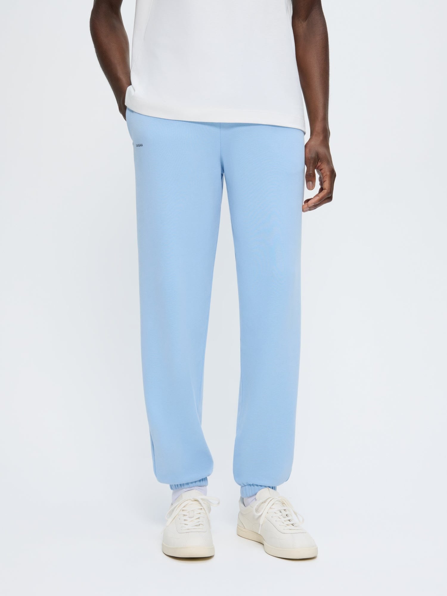 Mens 365 Midweight Track Pants, Dewdrop Blue, 100% organic cotton, loose oversized fit