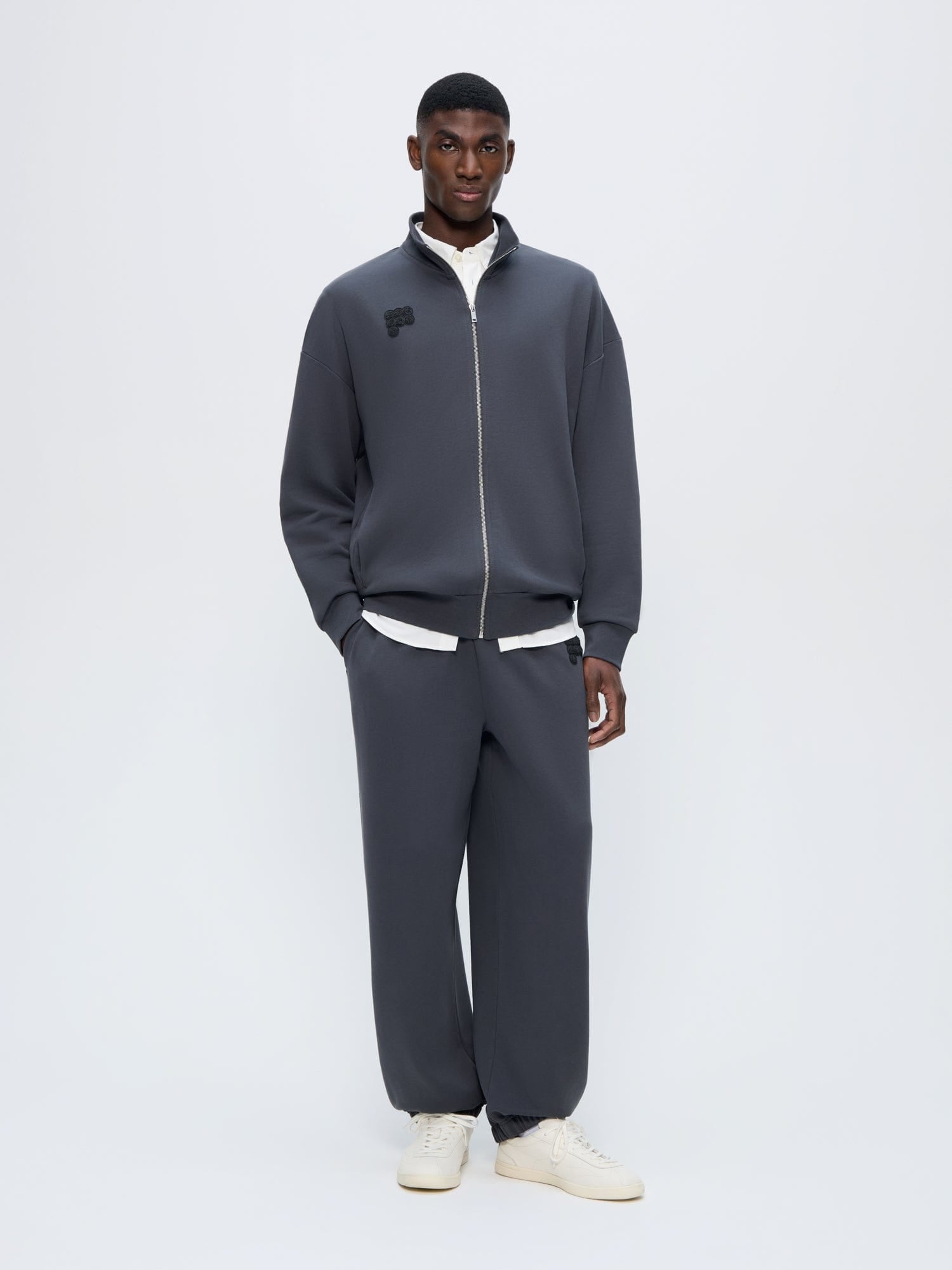 Mens Track Pants—Smoked Black