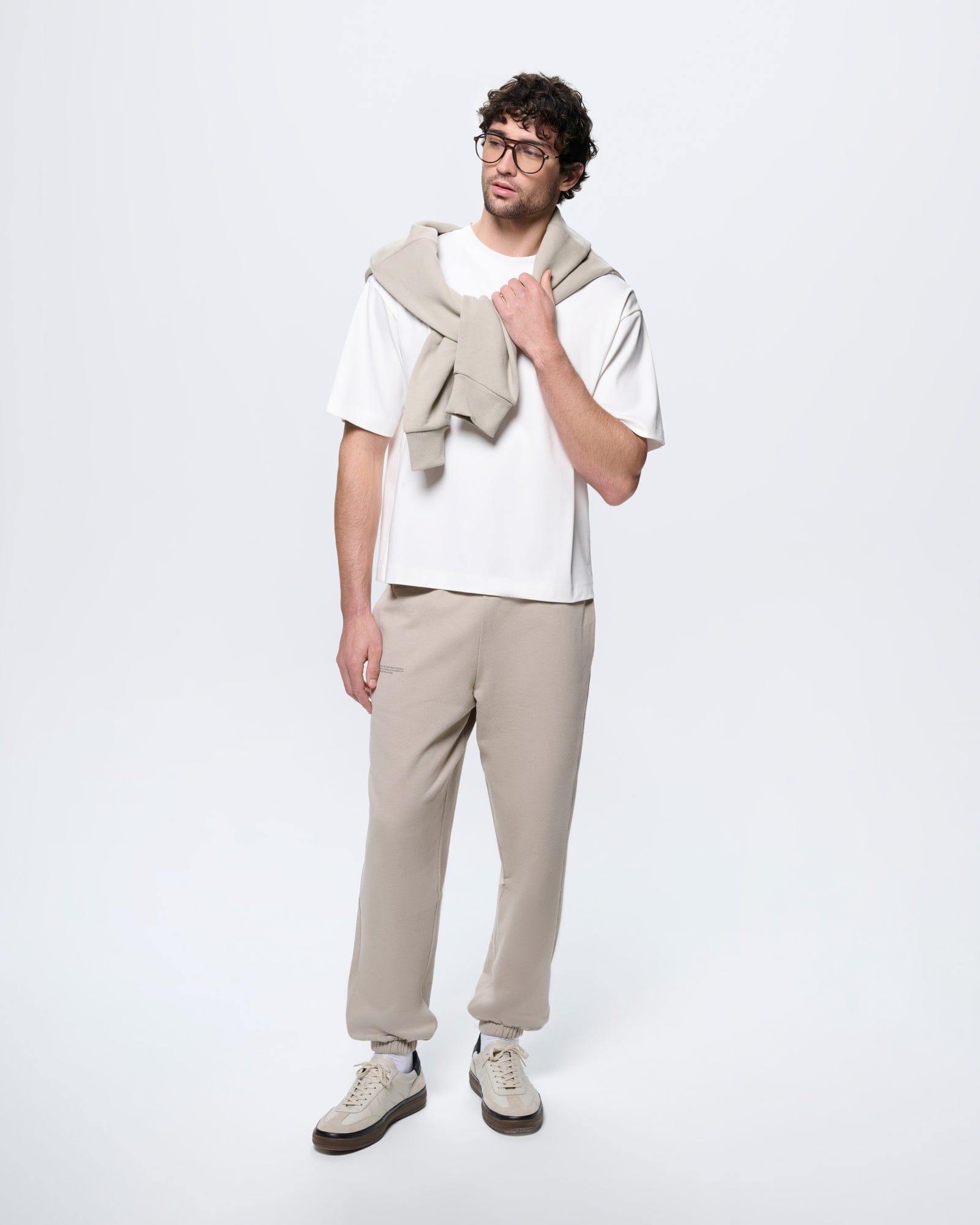 Mens Off-White Oversized T-Shirt, 100% organic cotton interlock jersey. Relaxed fit, ultra-soft crew neck tee on man
