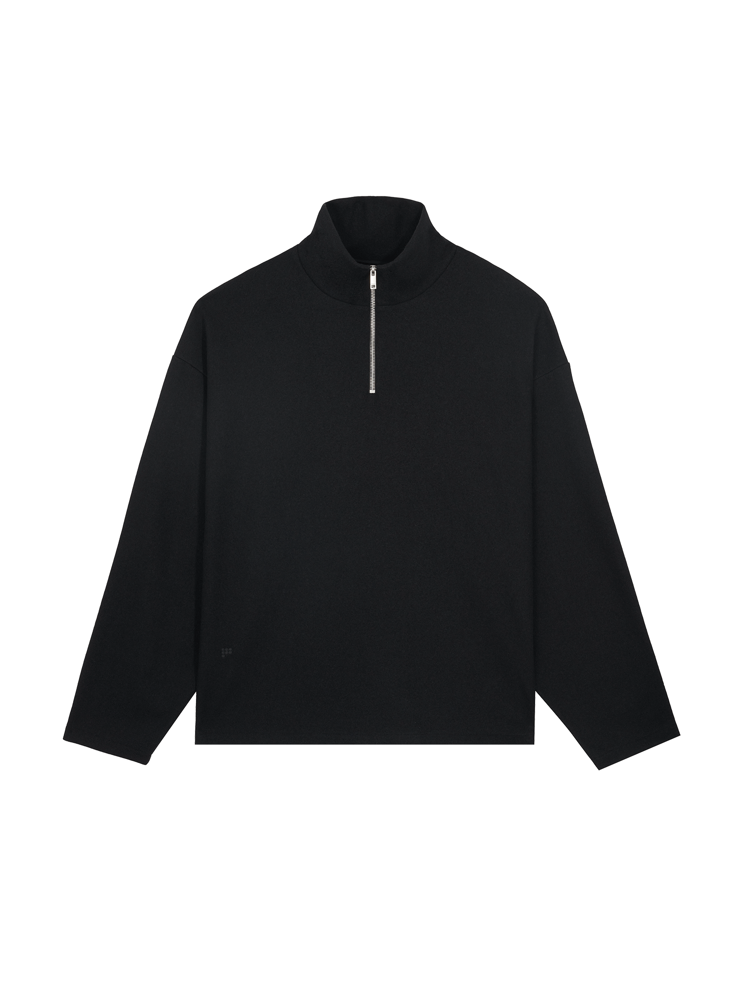 Mens-Wool-Jersey-Half-Zip-Sweatshirt-Black-packshot-3