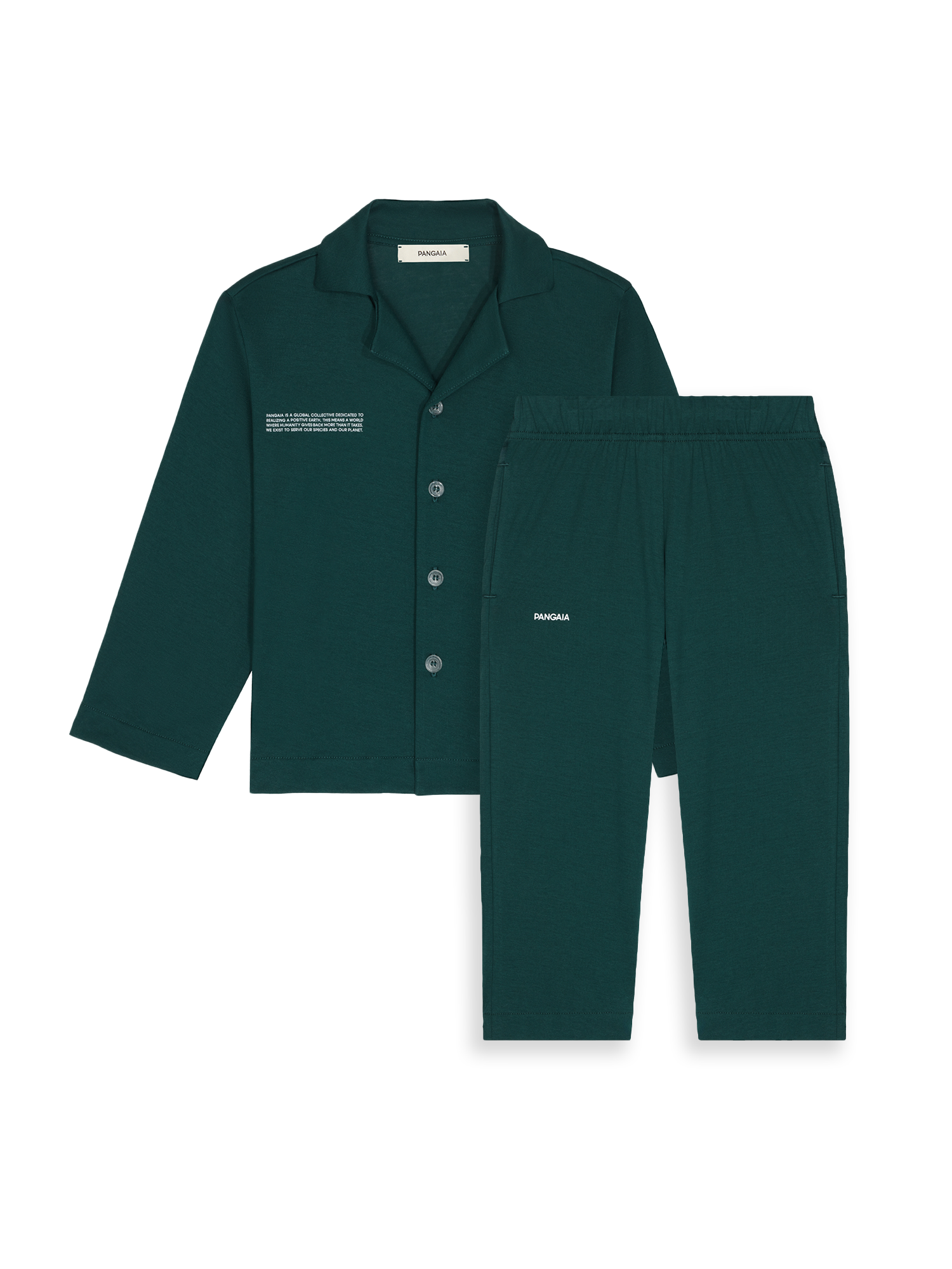 Kids' 365 Lightweight Long Pyjama Set—foliage green