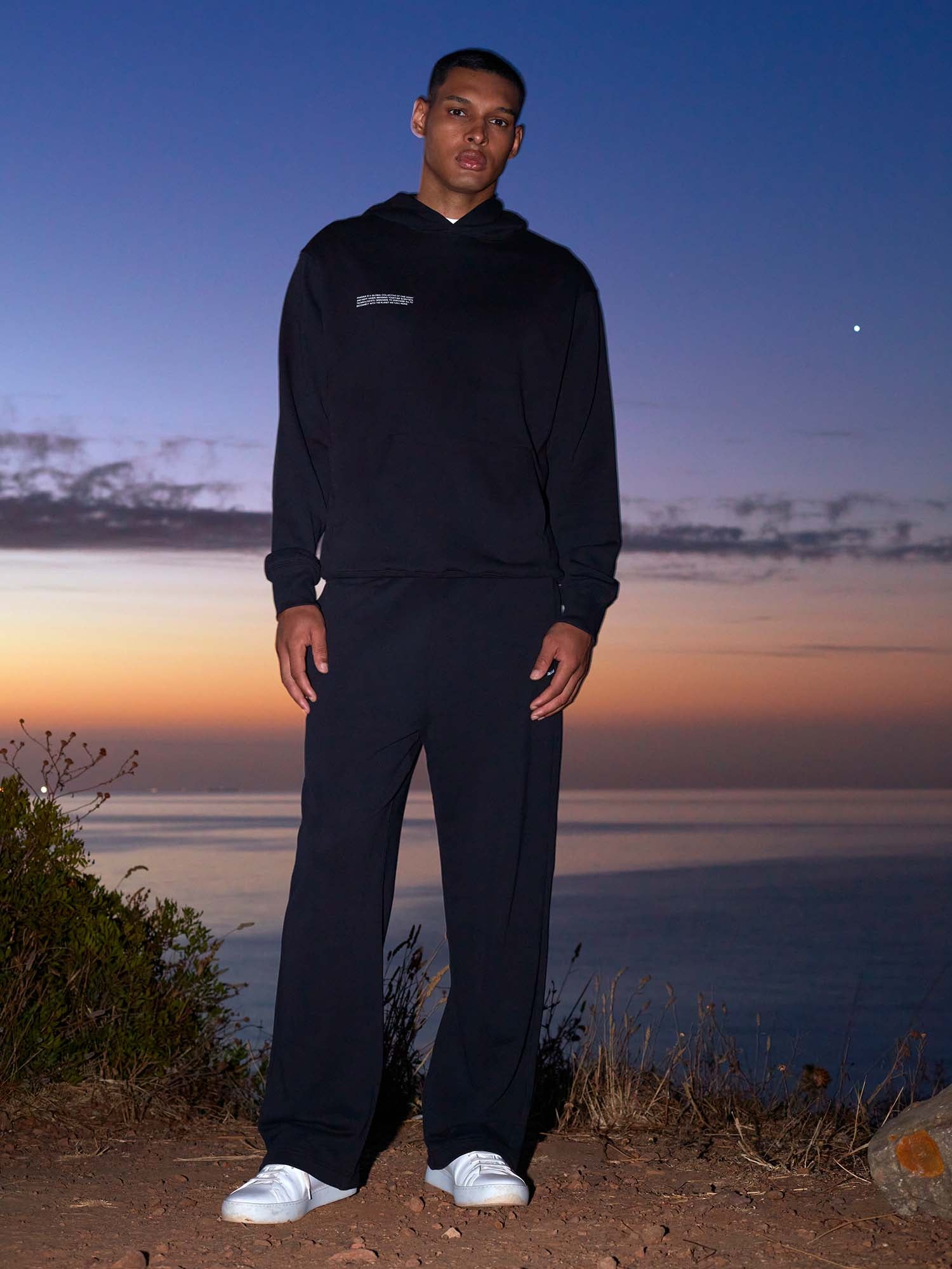 Mens Midweight Hoodie and Track Pants Set—Ocean Navy