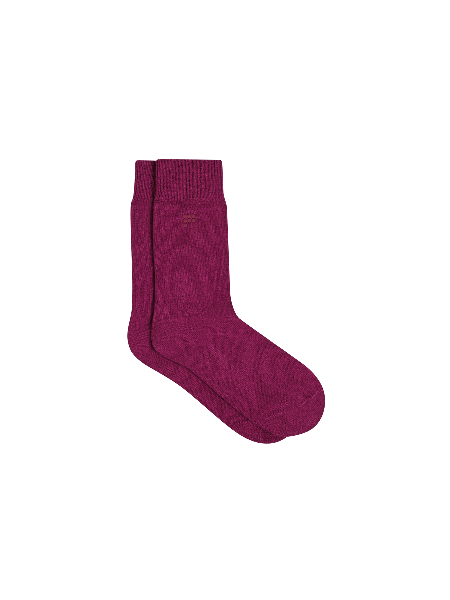 Recycled Cashmere Jersey Socks—plum purple-packshot-3