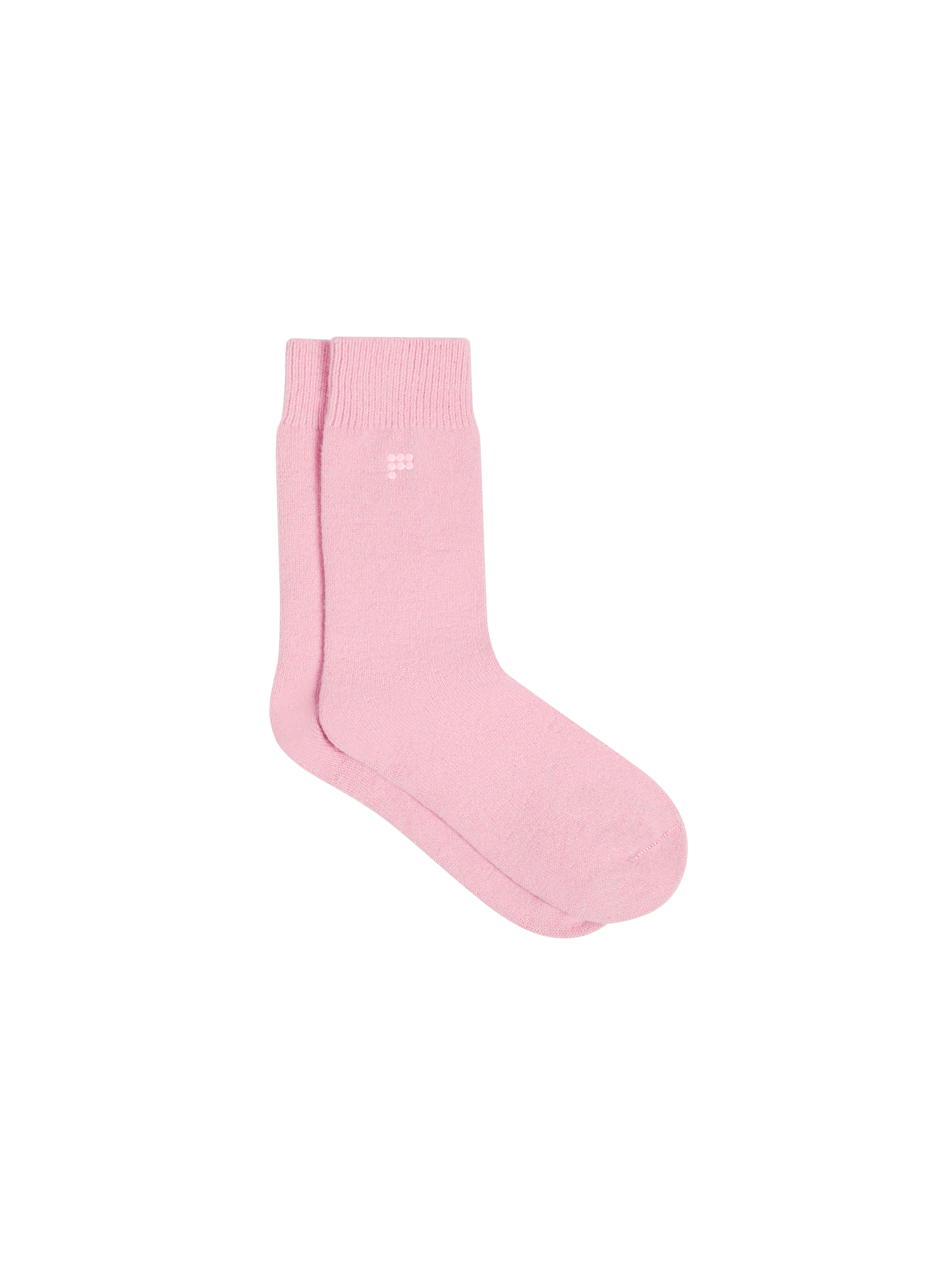 Recycled Cashmere Jersey Socks—sakura pink-packshot-3