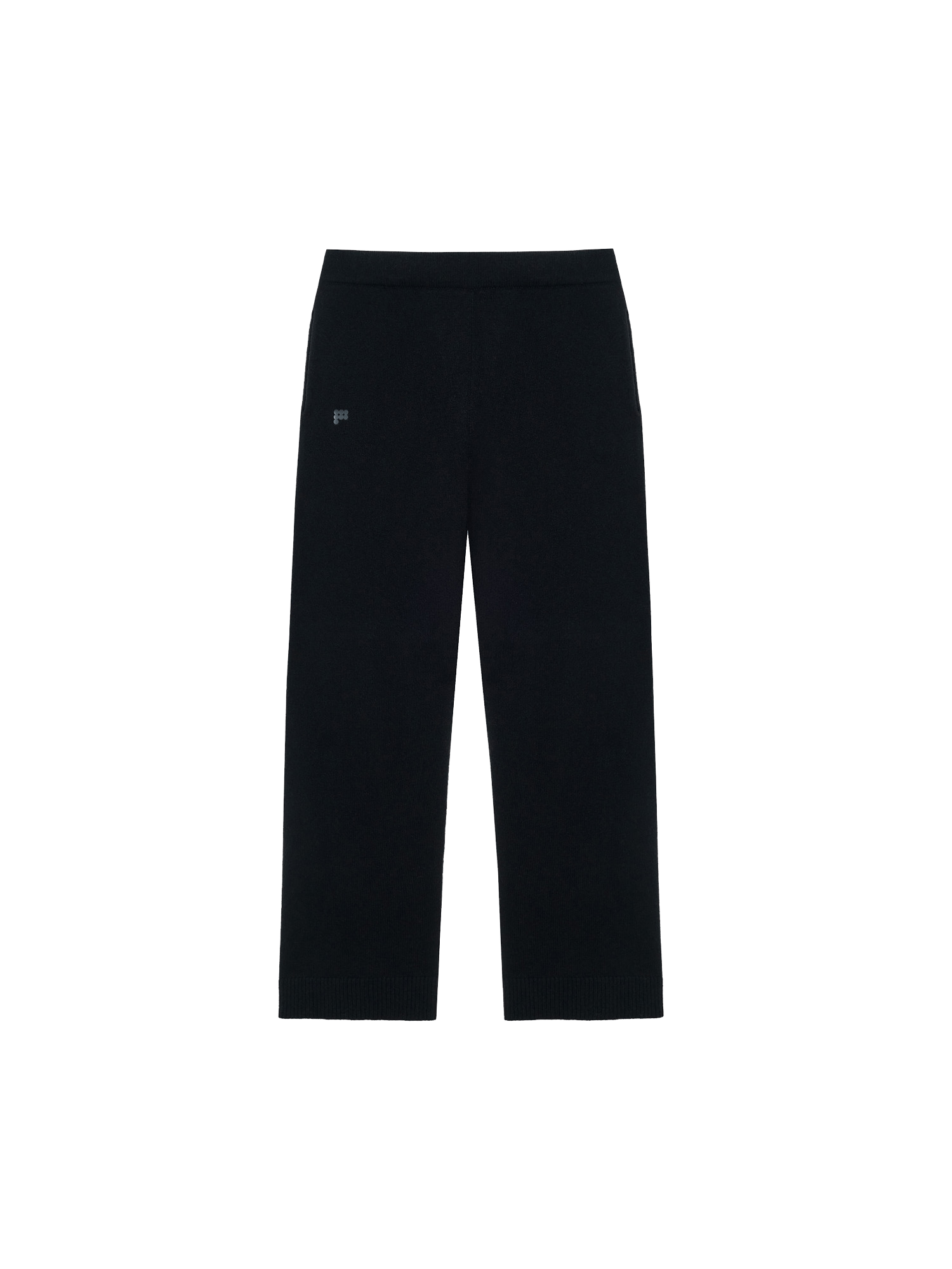 Recycled Cashmere Loose Track Pants‚Äîblack-packshot-3