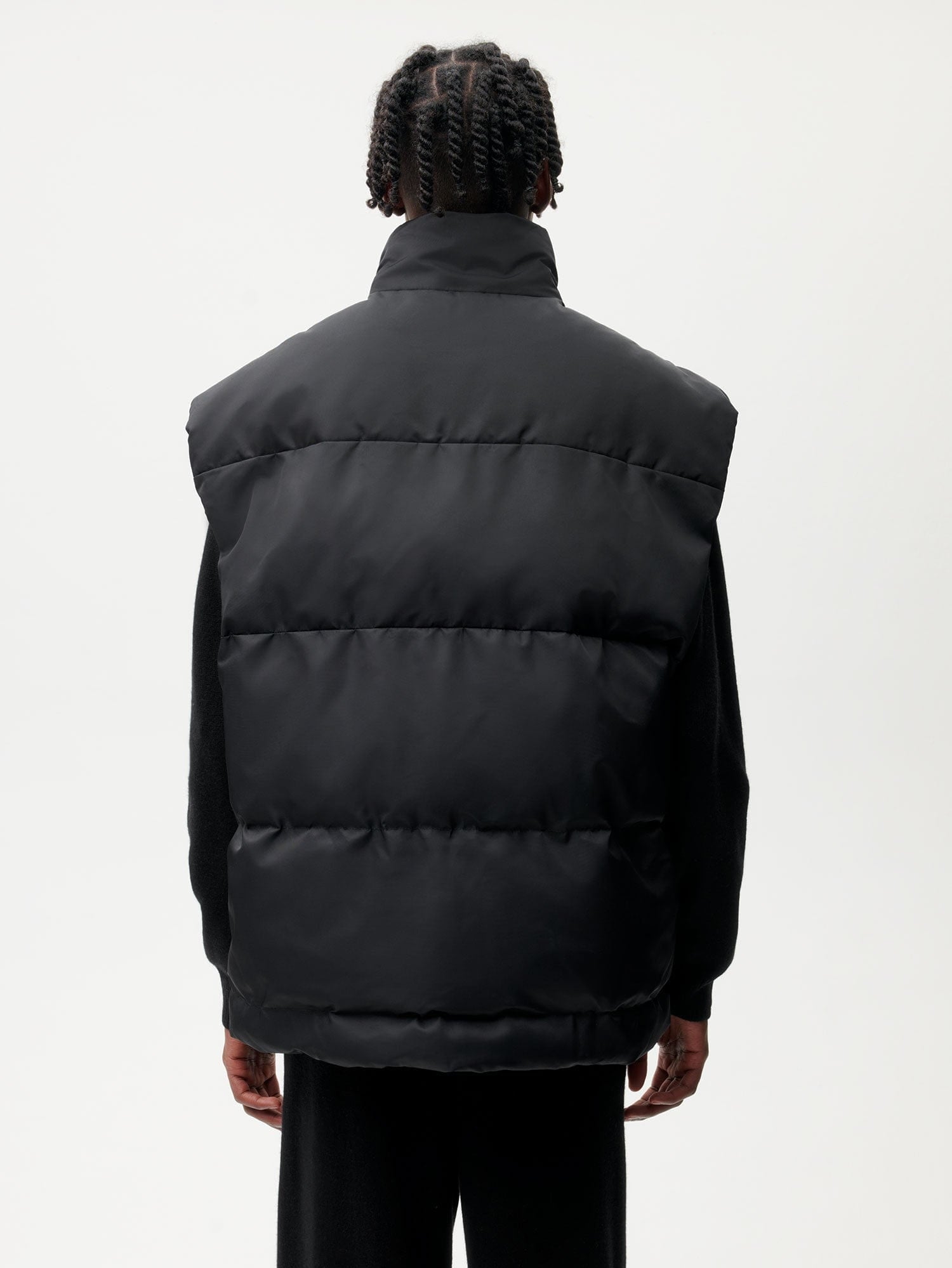 Recycled Nylon FLWRDWN Gilet—black male-2