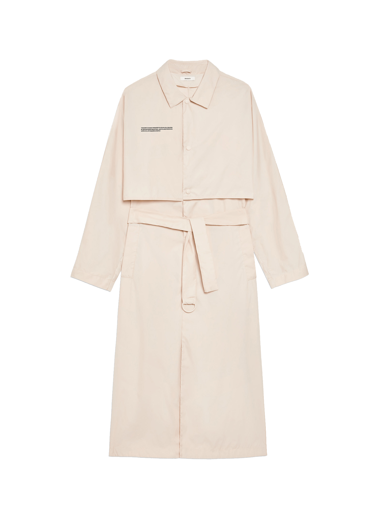 Recycled Nylon Trench Coat—sand-tall-packshot-3