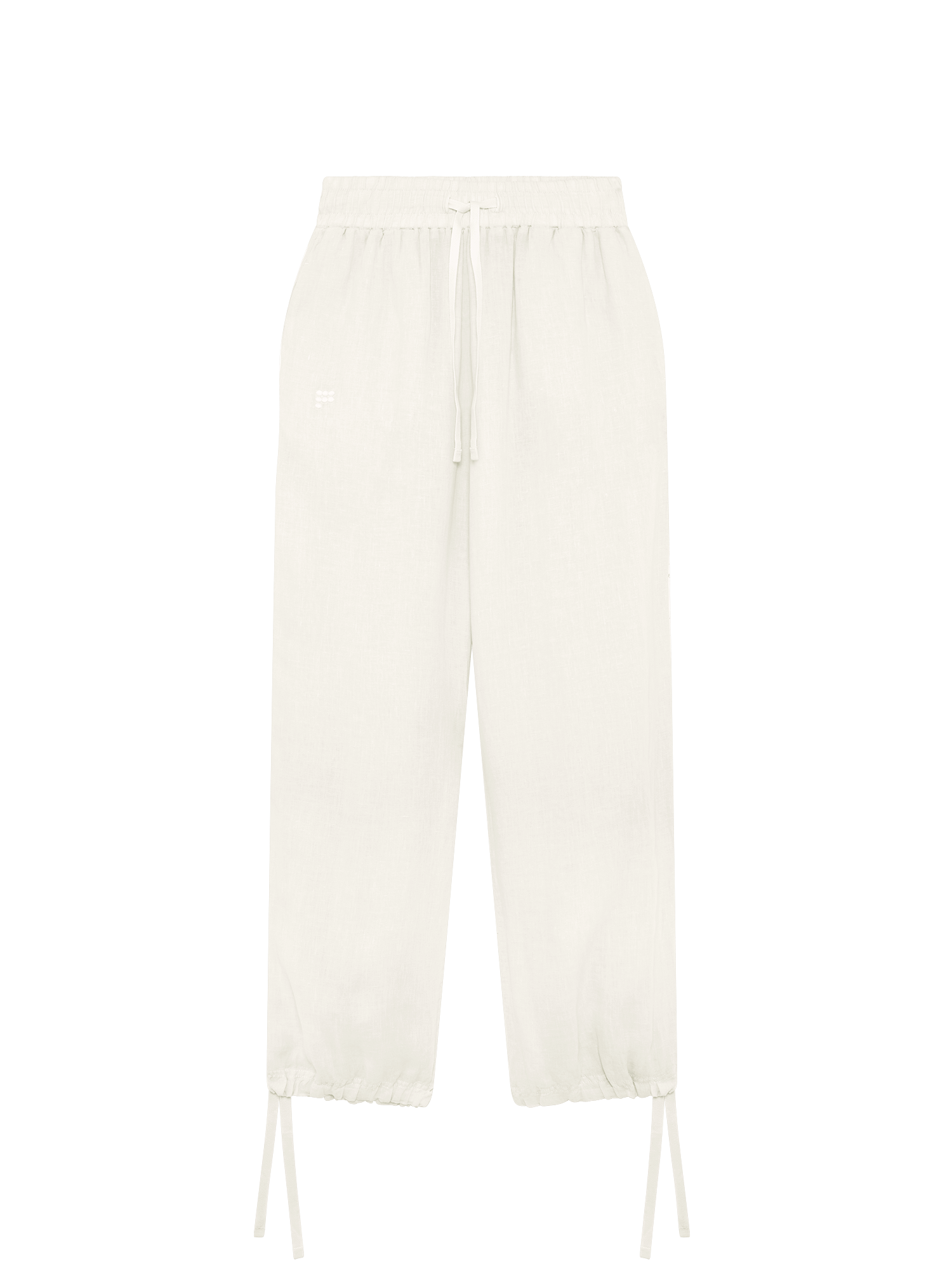 Womens Linen Trousers—Bone White