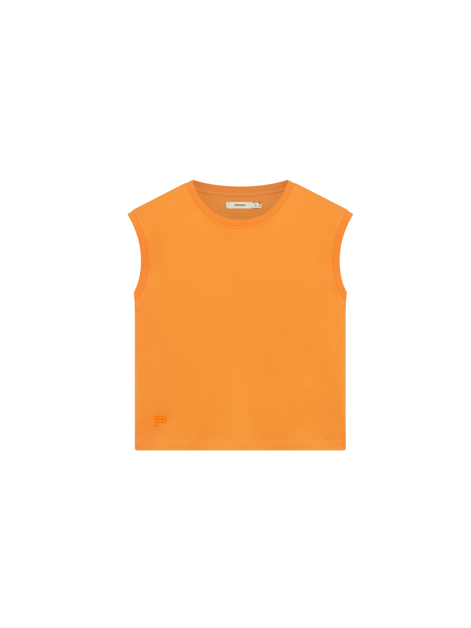Womens Sleeveless T-Shirt—Saffron Orange