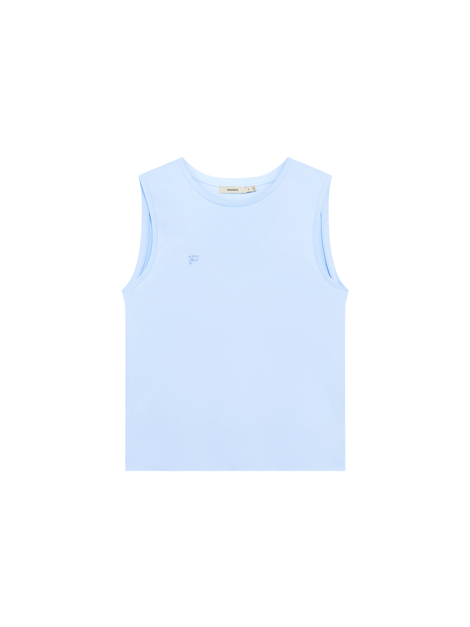 Mens Sleeveless T-Shirt—Wildflower Blue