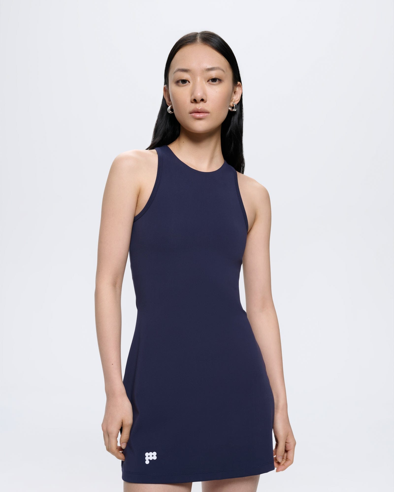 Womens Court Side Dress—Granite Navy