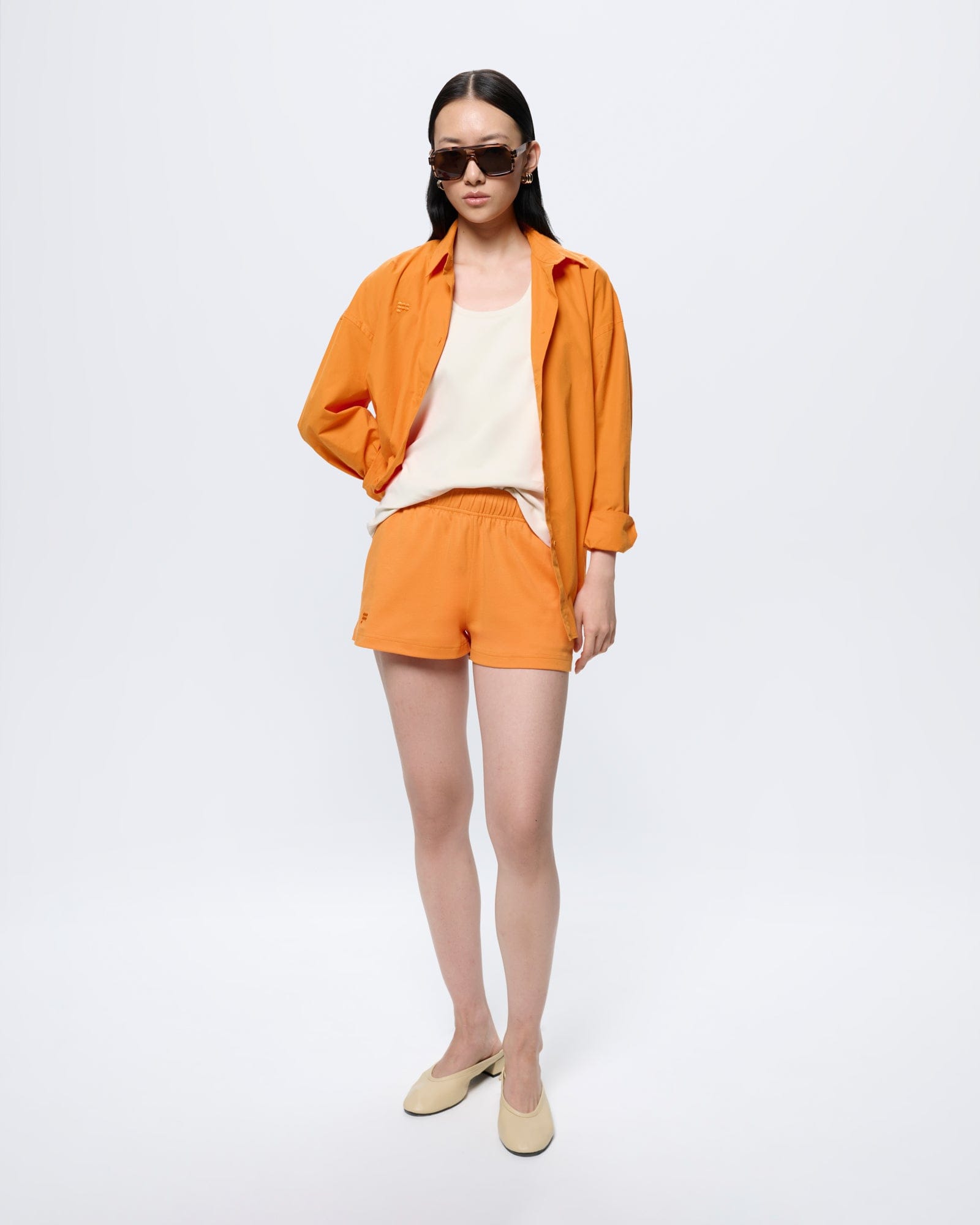 Womens Shorts—Saffron Orange