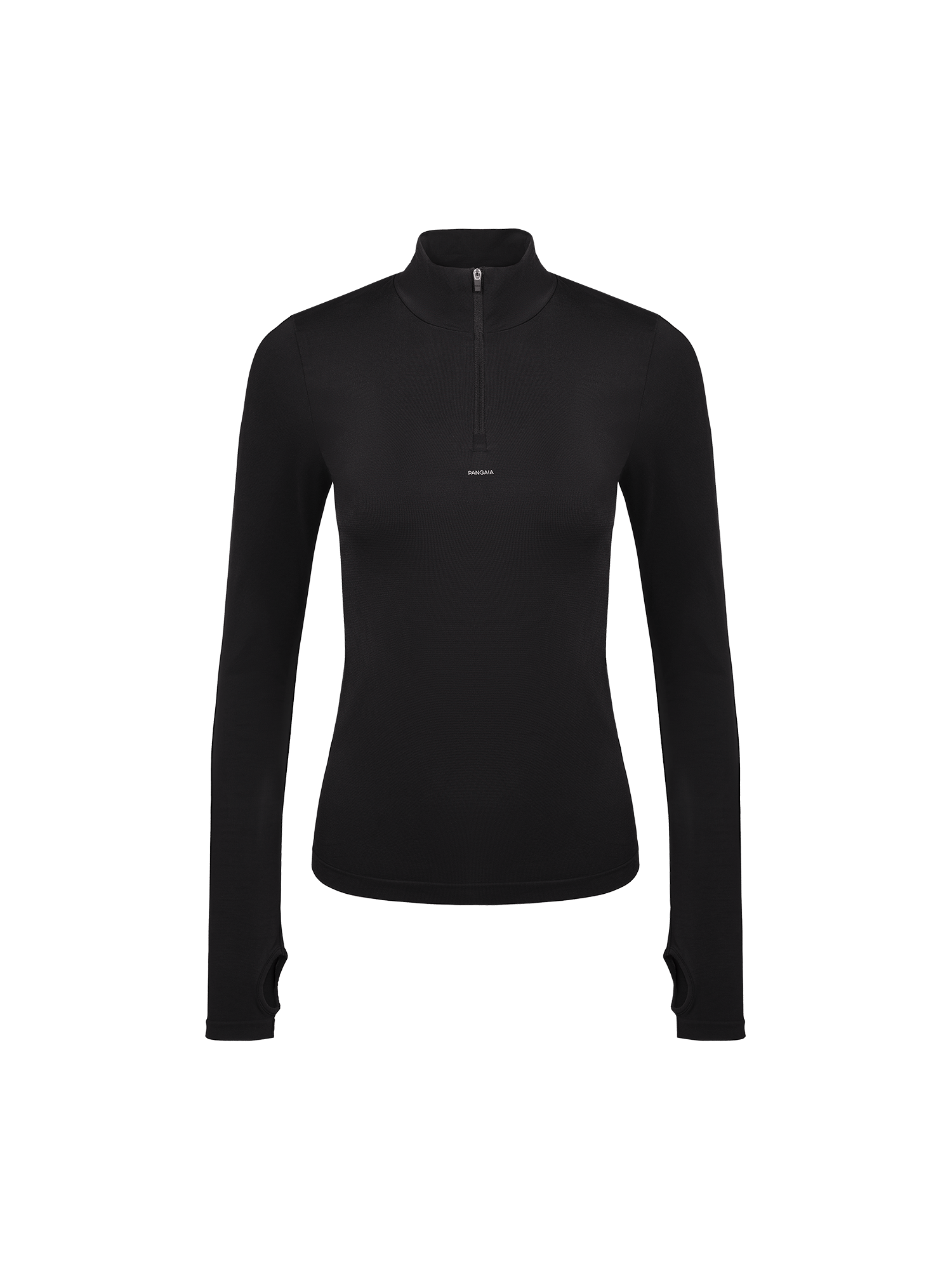 Womens-Active-Seamless-Long-Sleeve-Zip-Top-Black-packshot-3