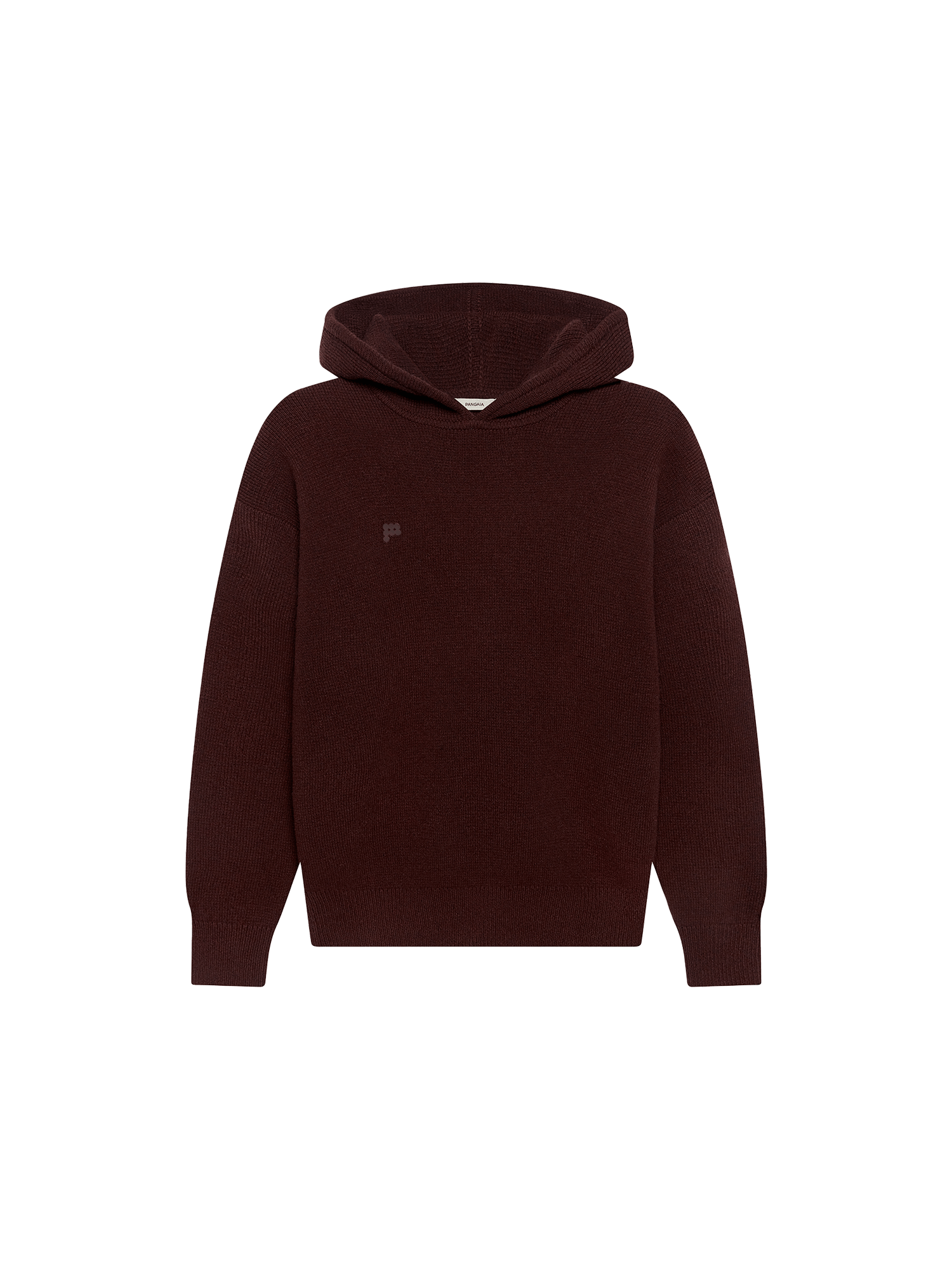 Mens Recycled Cashmere Hoodie—Dark Burgundy