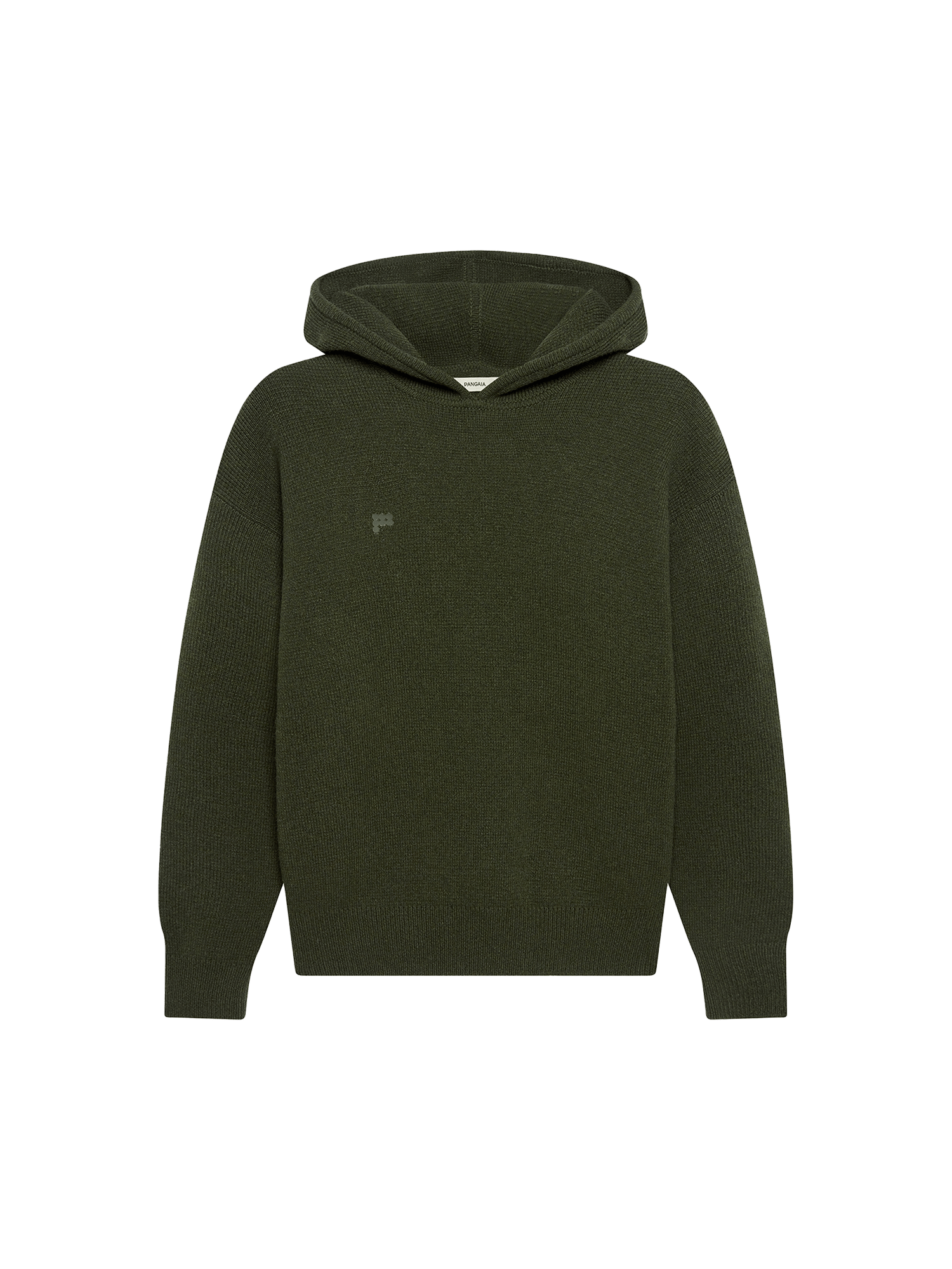 Mens Recycled Cashmere Hoodie—Rosemary Green