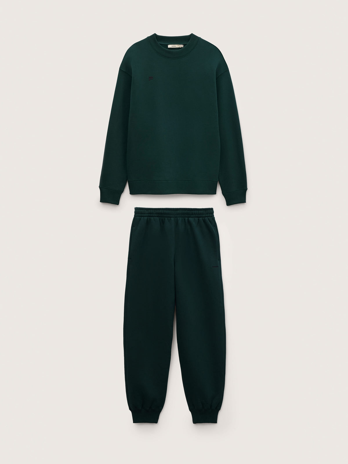 Mens Heavyweight Sweatshirt and Track Pants Set—Depth Green
