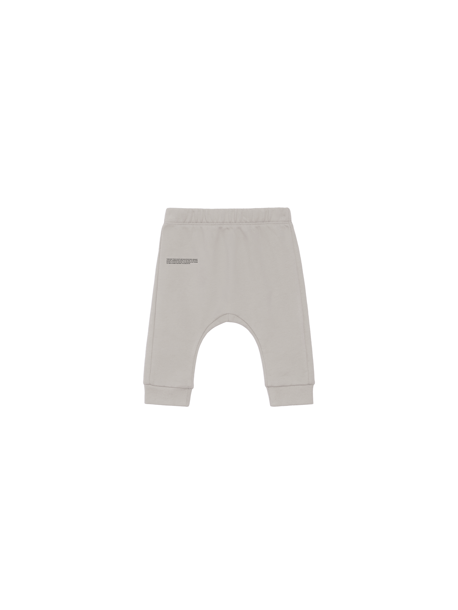 Pangaia Archive Baby 365 stone organic cotton track pants, PPRMINT treated packshot