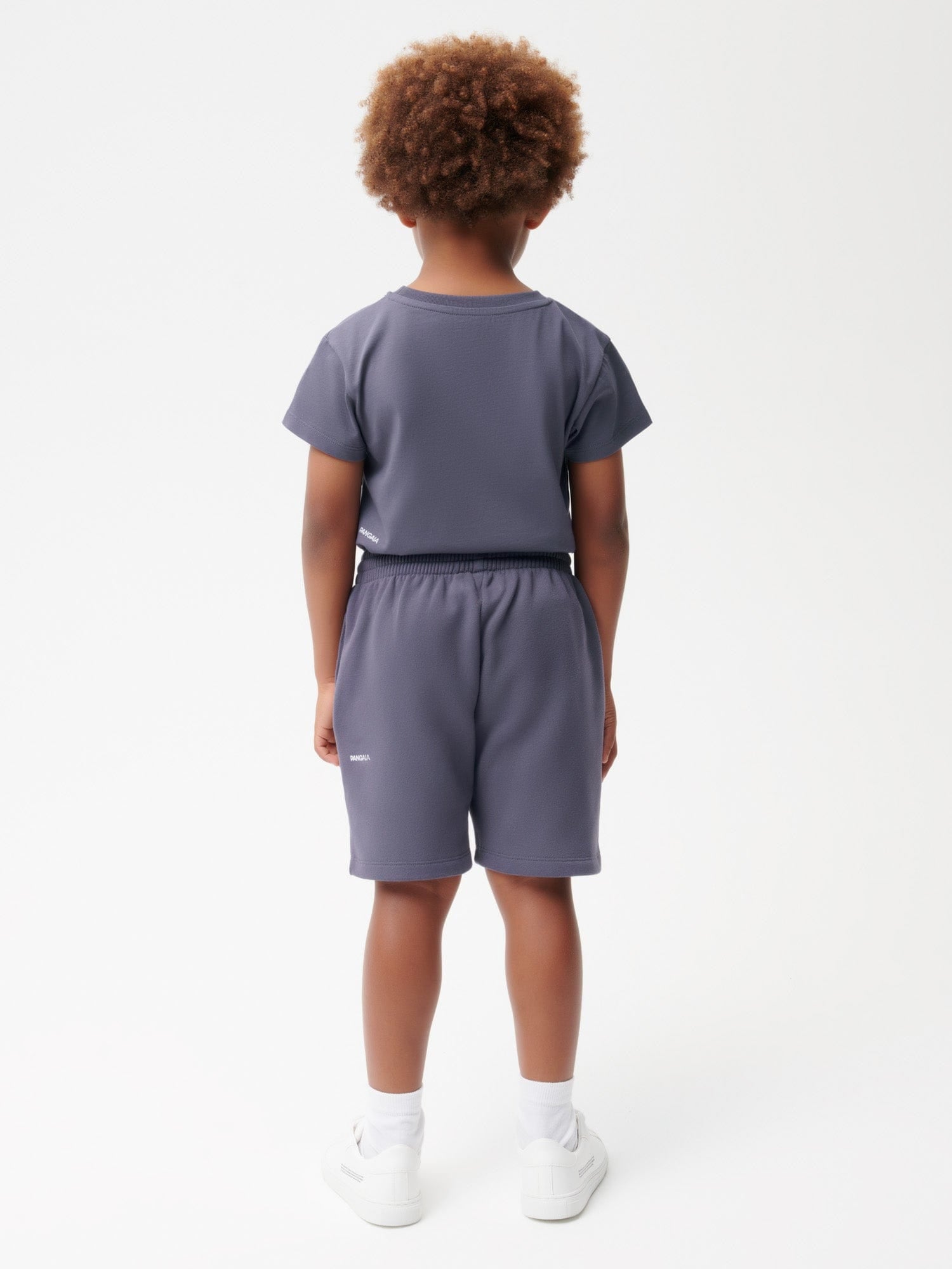 Archive Kids' 365 Midweight Long Shorts, slate blue 100% organic cotton, elastic waistband