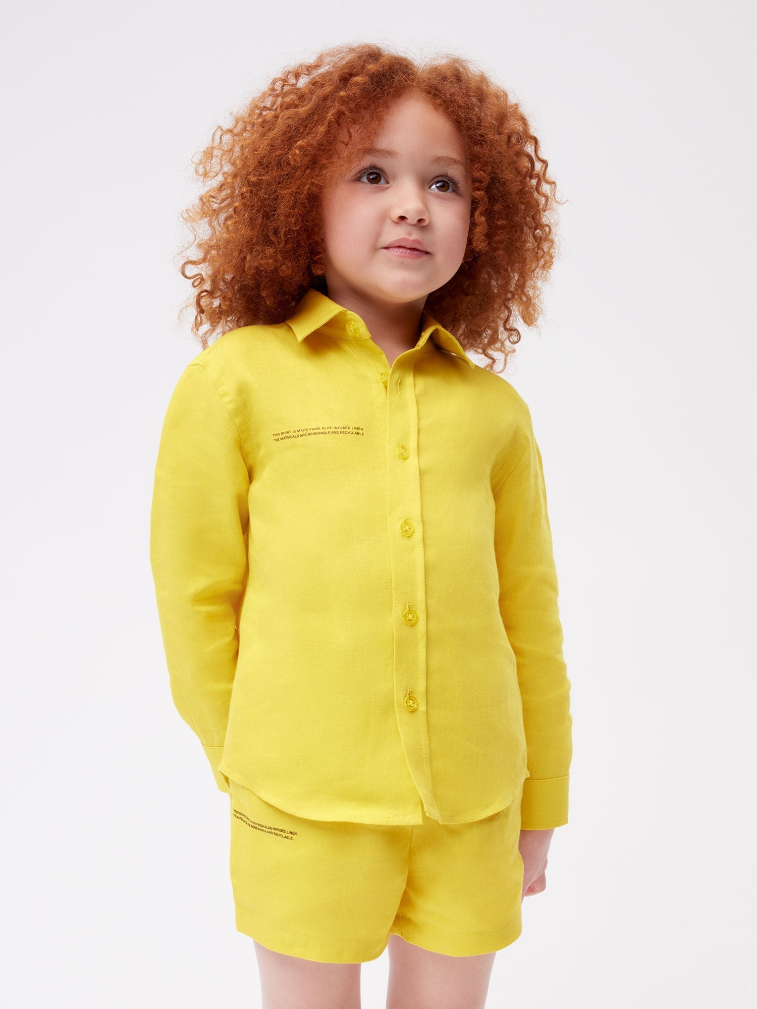 Kids Aloe Linen Long Sleeve Shirt