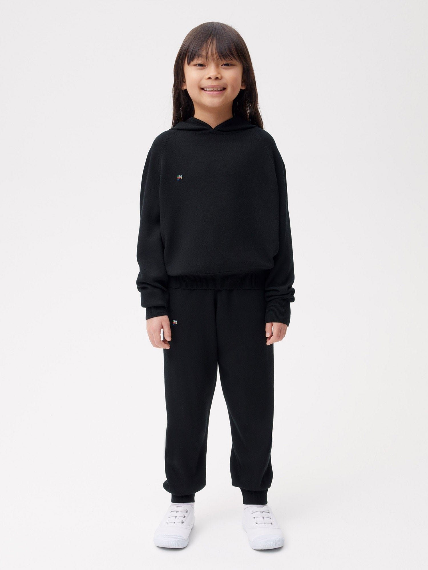 Kids Merino Hoodie Black