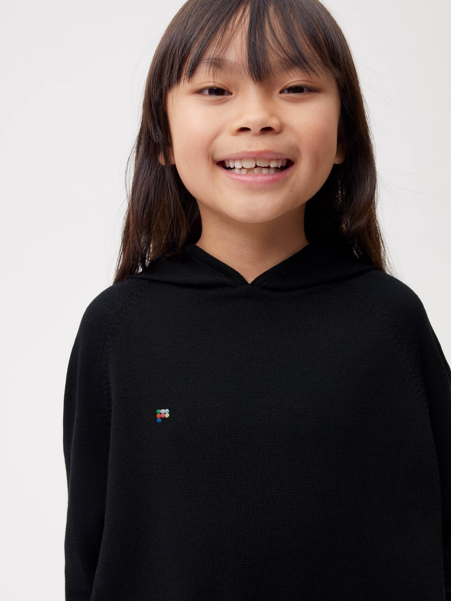 Kids Merino Hoodie Black